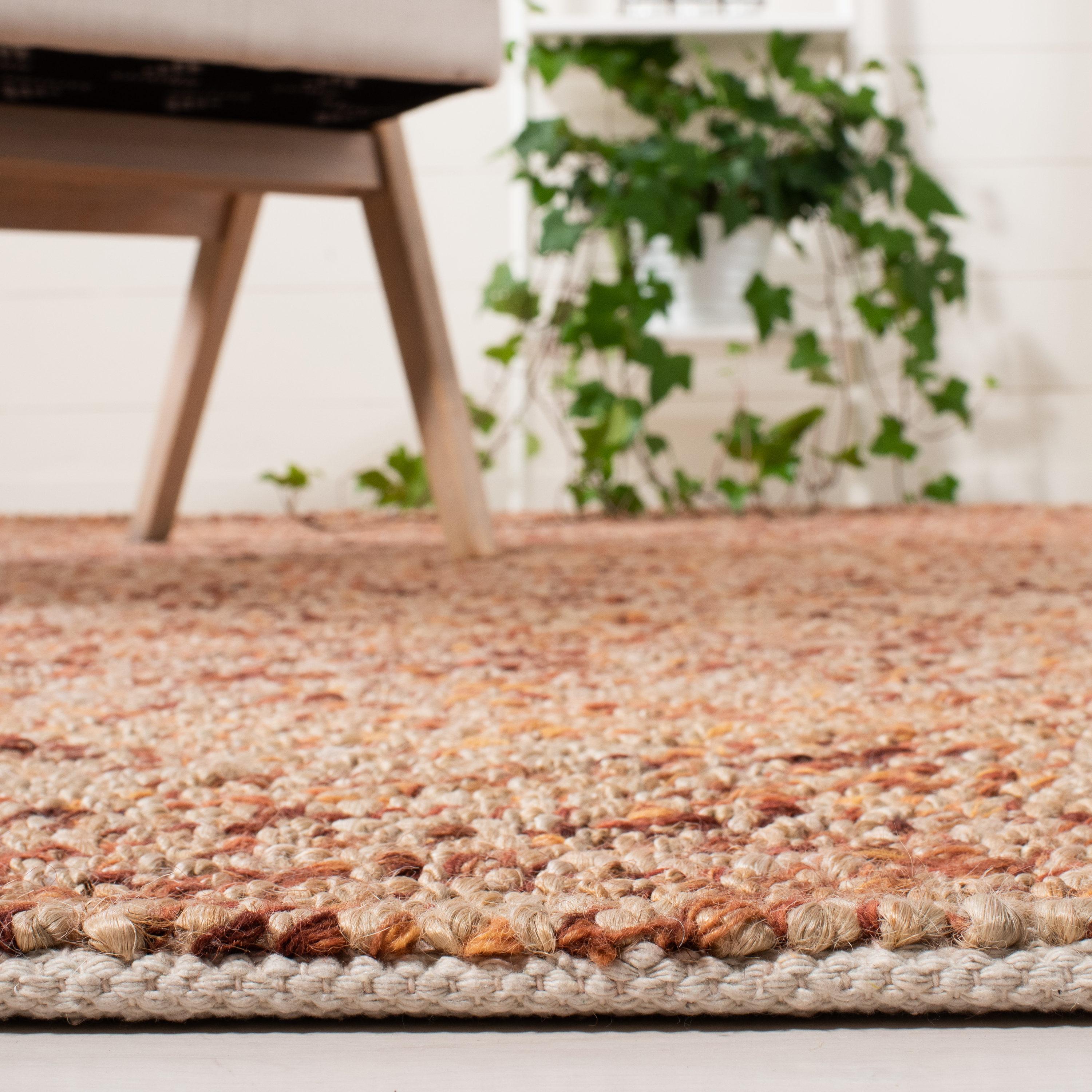 Bohemian BOH901 Hand Woven Indoor Area Rug - Natural/Rust - 5'x8' - Safavieh