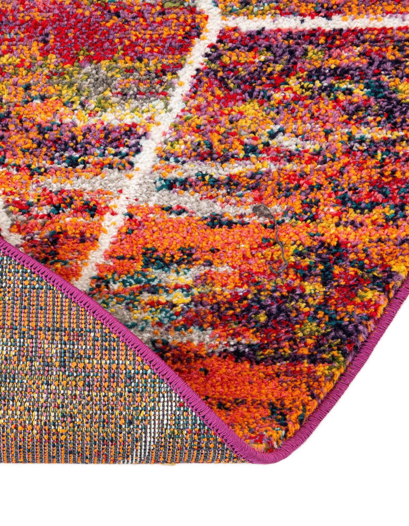 Unique Loom 7' 0 x 7' 0 Trellis Frieze Geometric Multi Area Rug