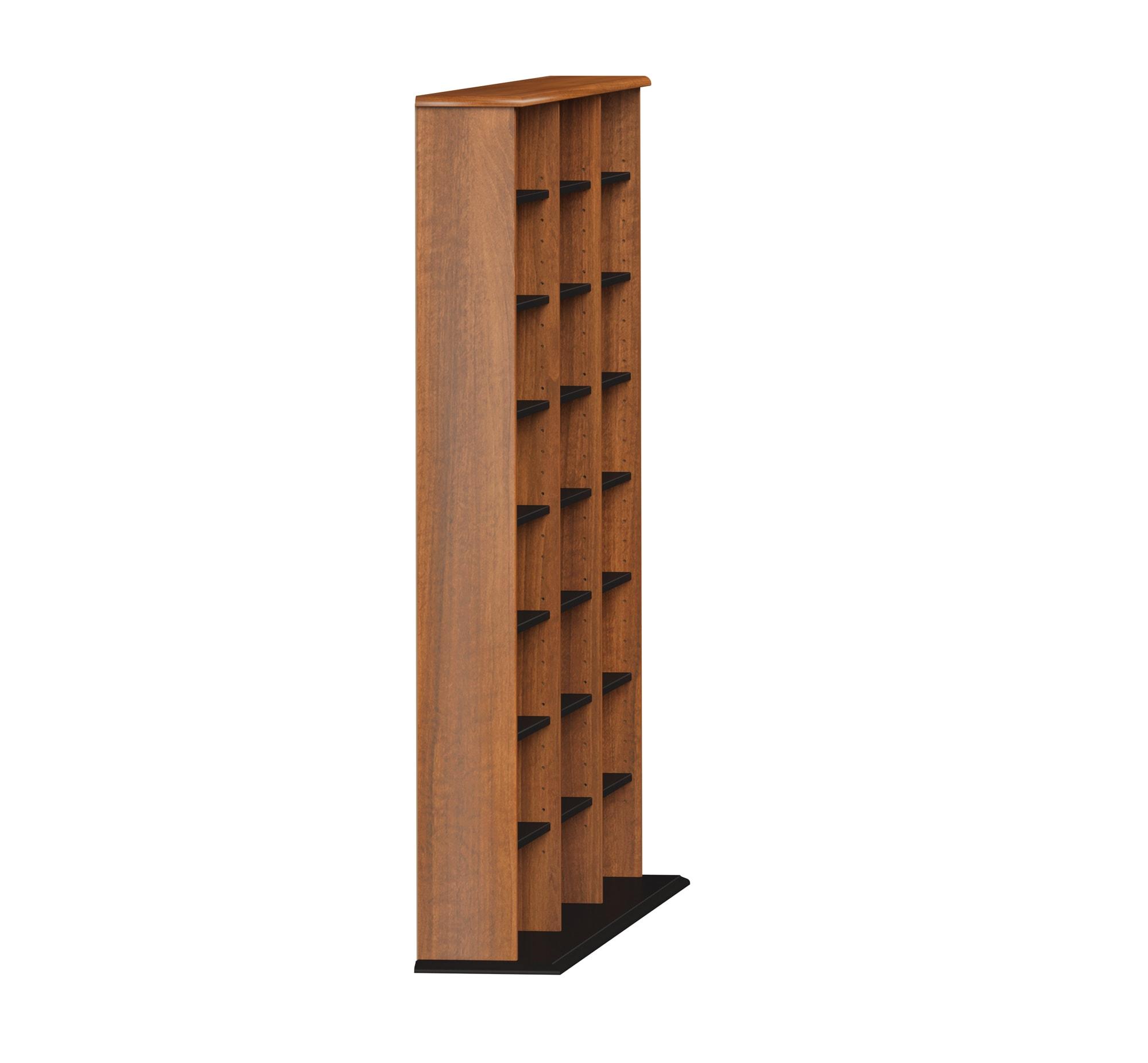 Prepac Triple Width Wall Storage Cherry & Black : Holds 960 CDs, 405 DVDs, Adjustable 24 Shelves