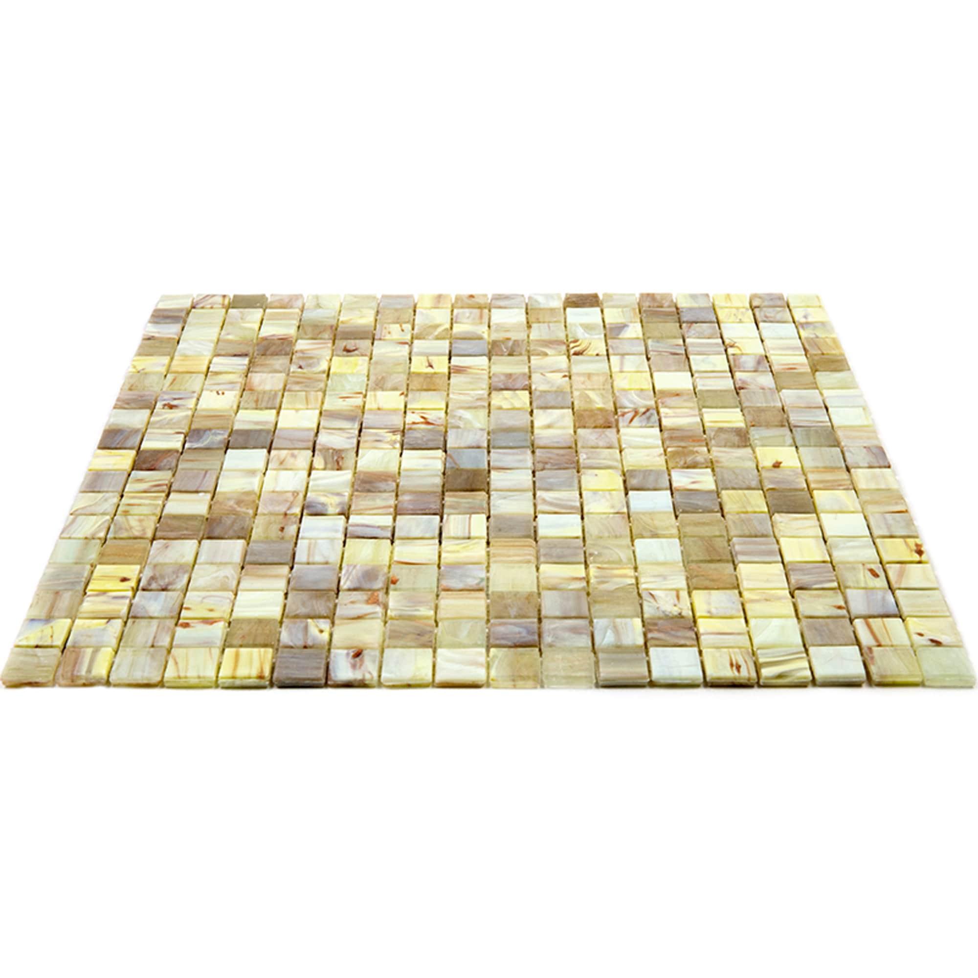 Skosh 0.6" x 0.6" Glass Grid Mosaic Wall & Floor Tile