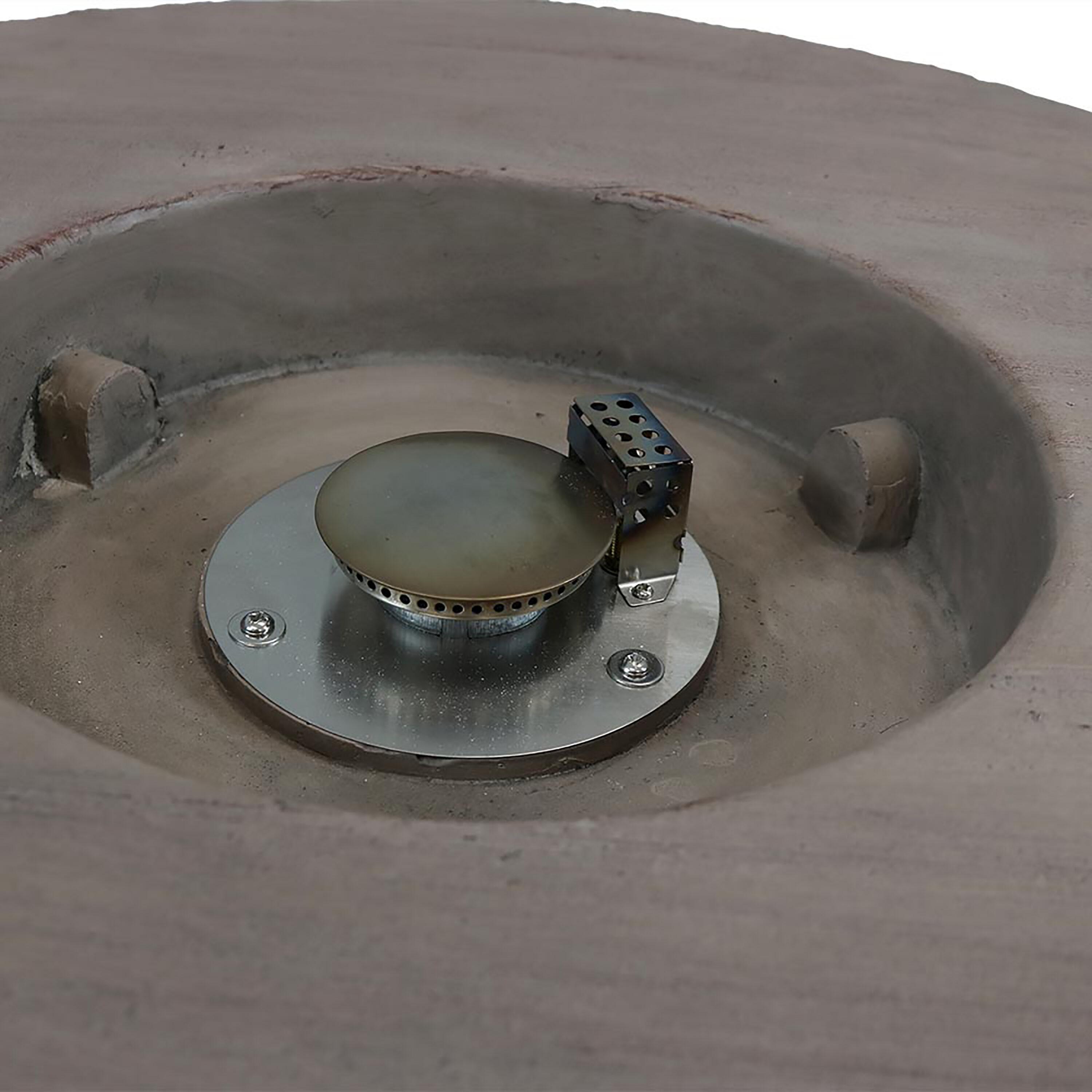 Sunnydaze Rope and Barrel Design Propane Gas Patio Fire Pit Table Kit with Lava Rocks - 29" Diameter