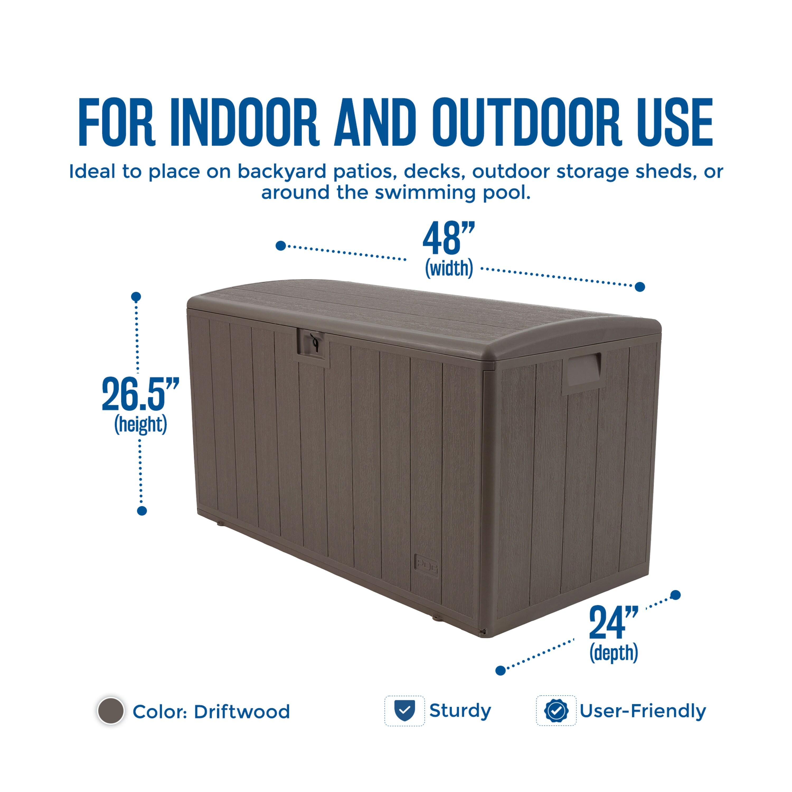 Plastic Development Group Plastic Development Group 48'' W 105 Gallons Water Resistant Resin Deck Box