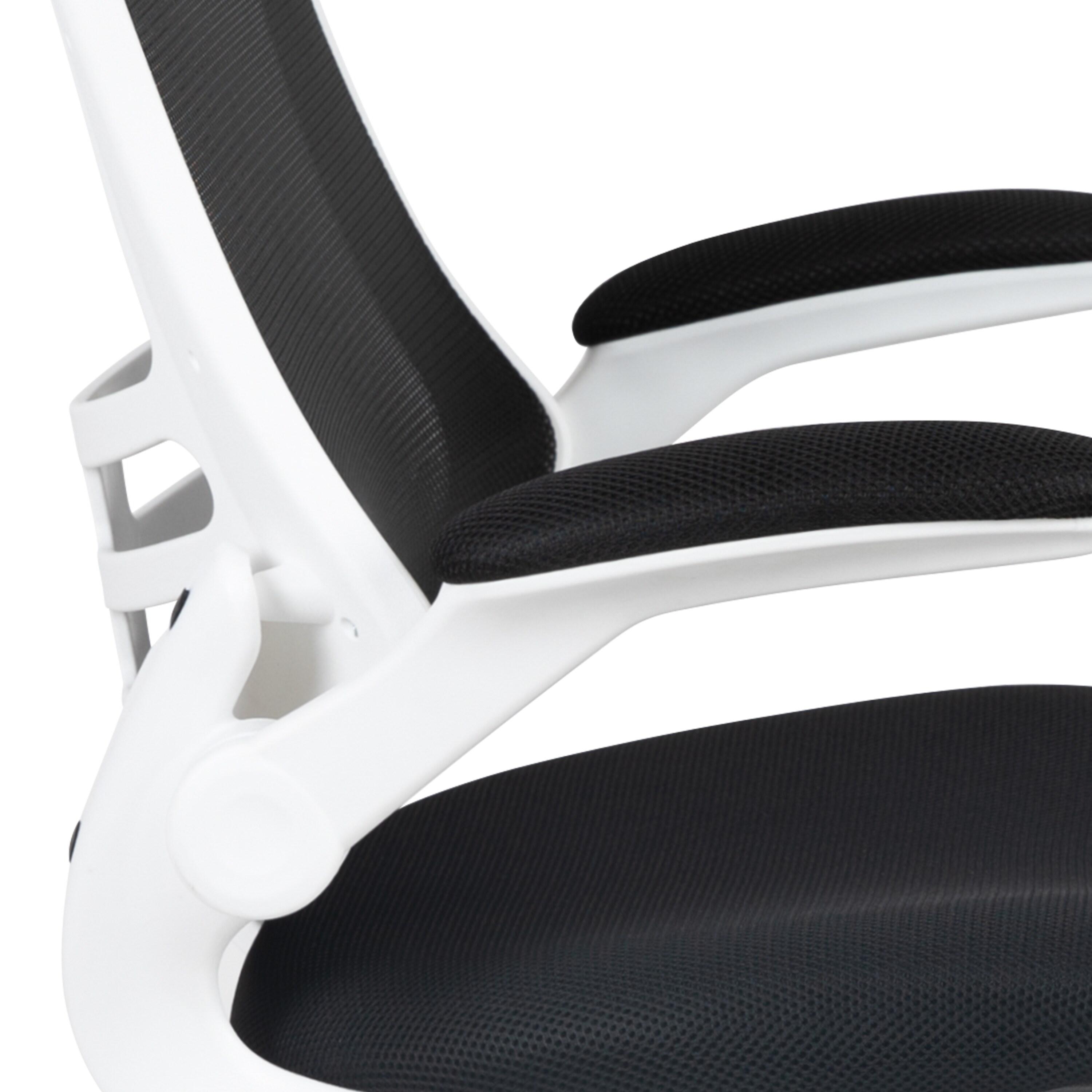 Jayetta Mid-Back Mesh Swivel Ergonomic Office Chair with Flip-Up Arms by Flash Furniture