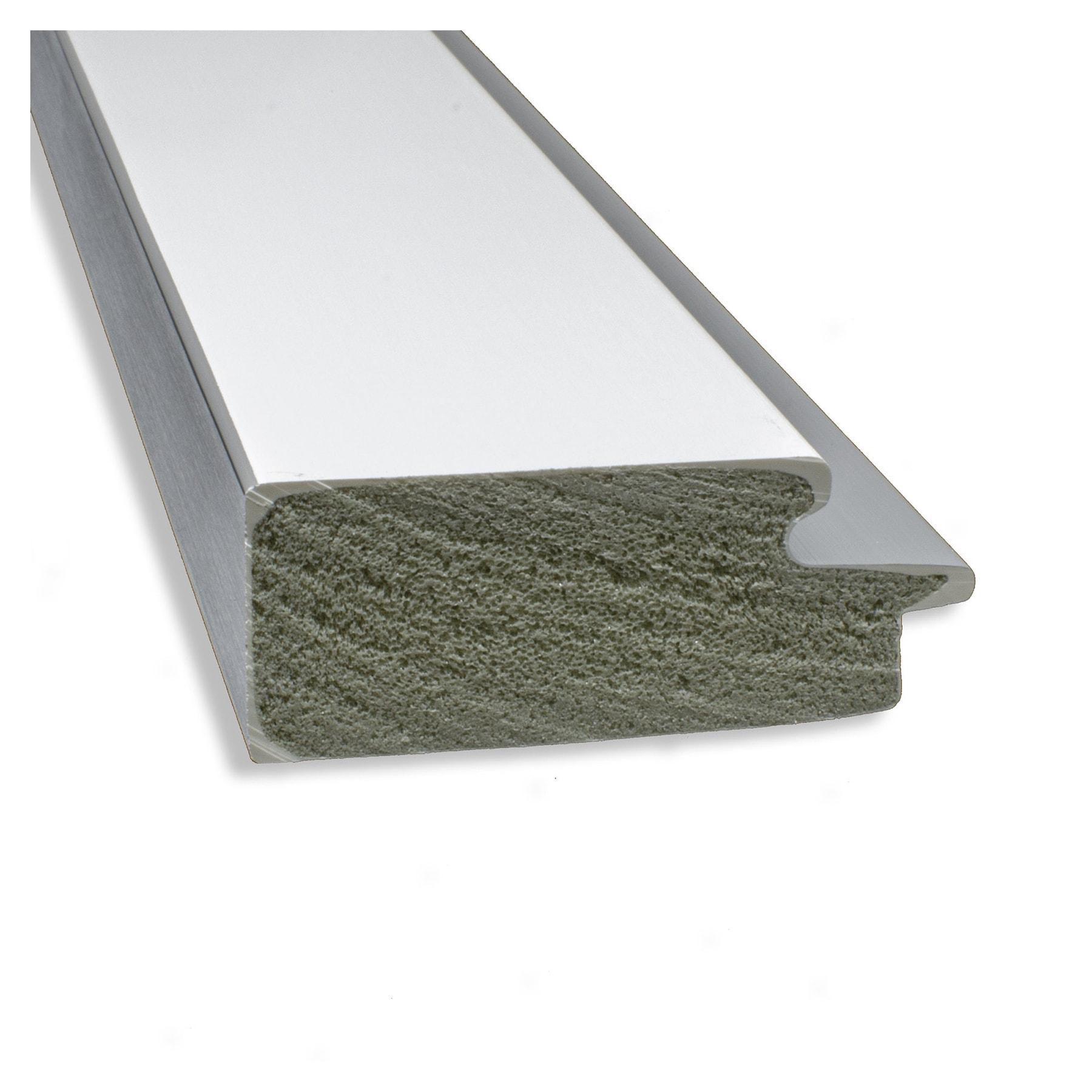 Amanti Art 33" x 27" Eva White Silver Framed Bathroom Vanity Wall Mirror: Modern Rectangular, Wall-Mounted, Beveled Glass