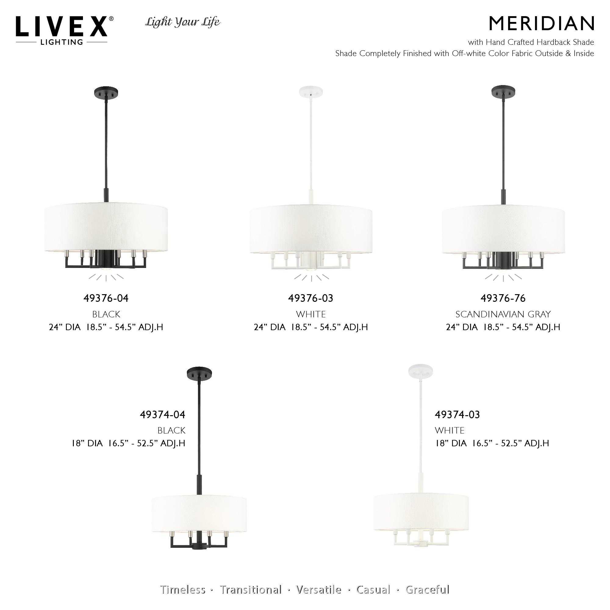 Livex Lighting Meridian 4 - Light Pendant in  Black