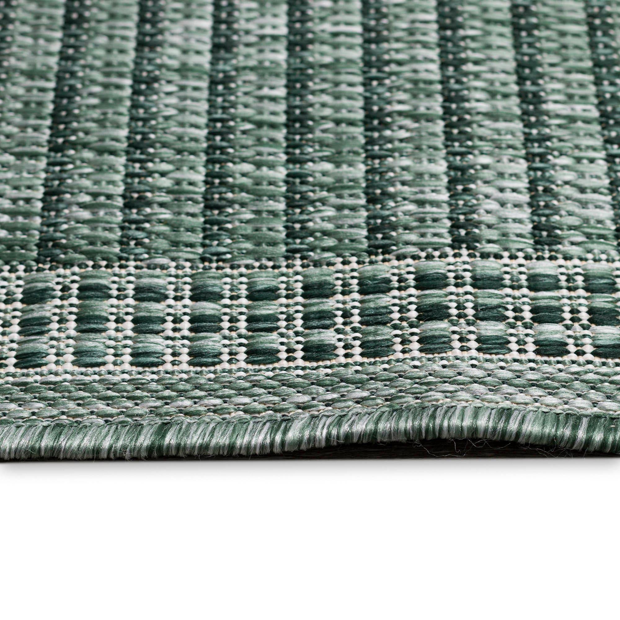 Liora Manne Malibu Checker Diamond Indoor/Outdoor Rug Aqua 3'3" x 4'11"