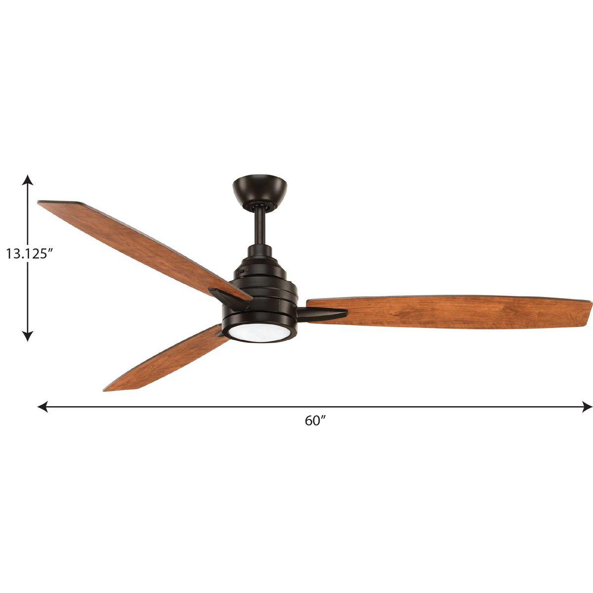 Gaze Collection 60" LED Three-Blade Ceiling Fan