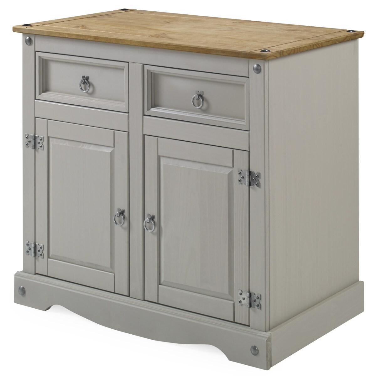 Wood Buffet Sideboard 1 Door 4 Drawers Corona Gray | Furniture Dash