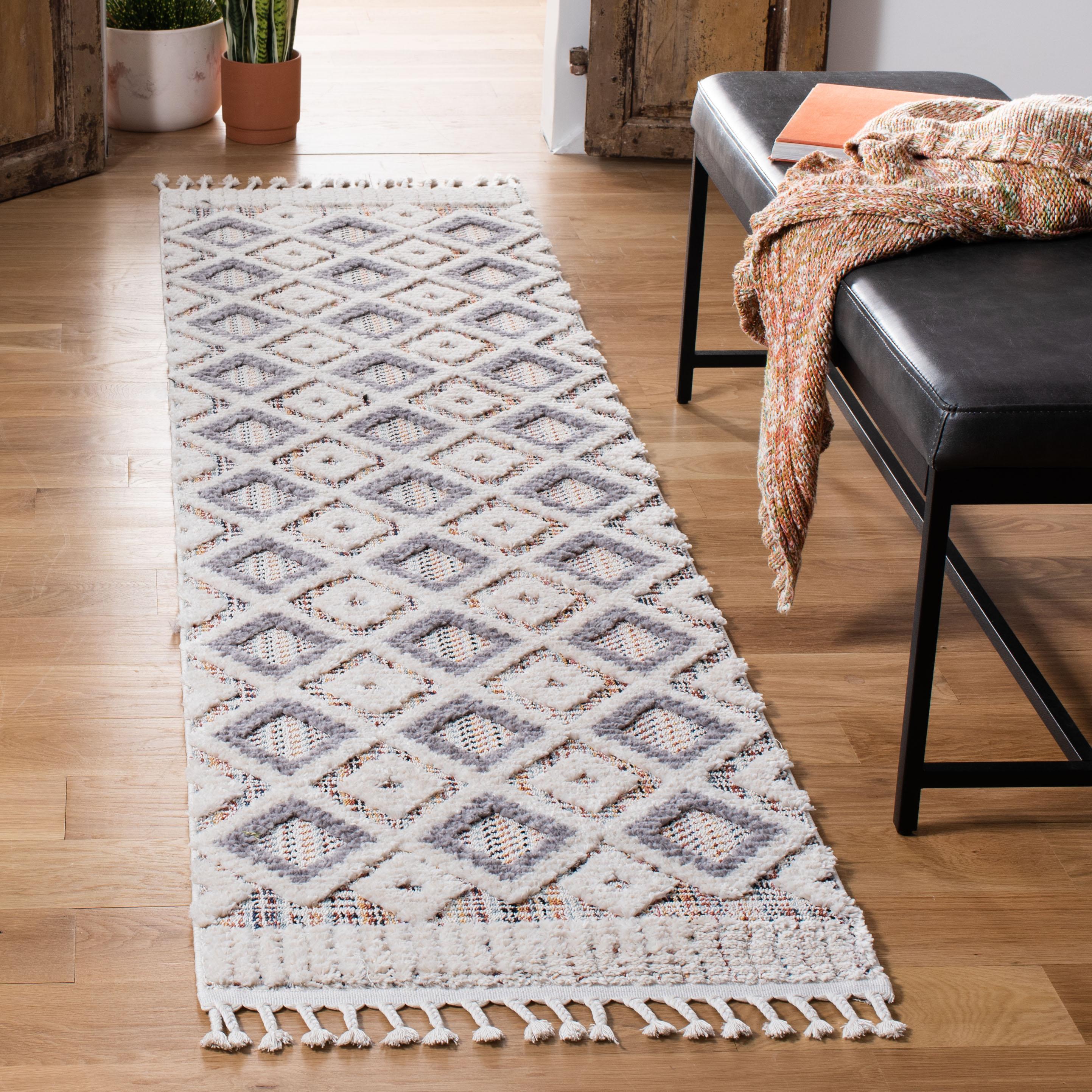 Marrakesh MRK523 Power Loomed Runner Rug - Grey/Multi - 2'2"x10' - Safavieh.