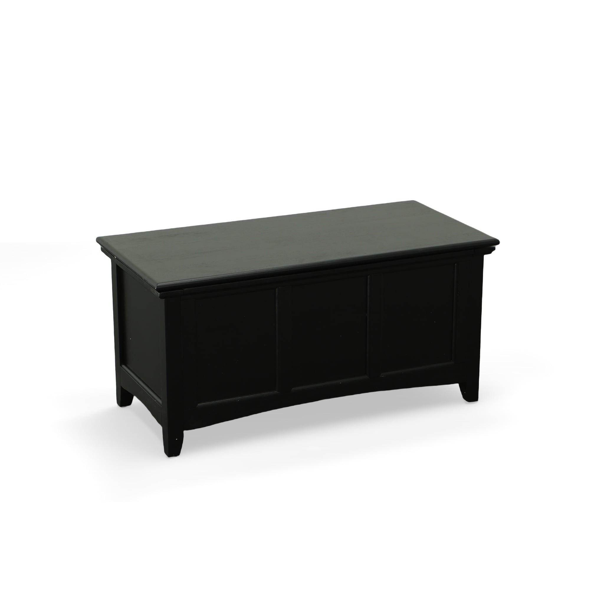 Carolina Living Veranda Storage Chest Black: Modern Design, Bedroom Linen & Sheet Organizer, Wood Frame
