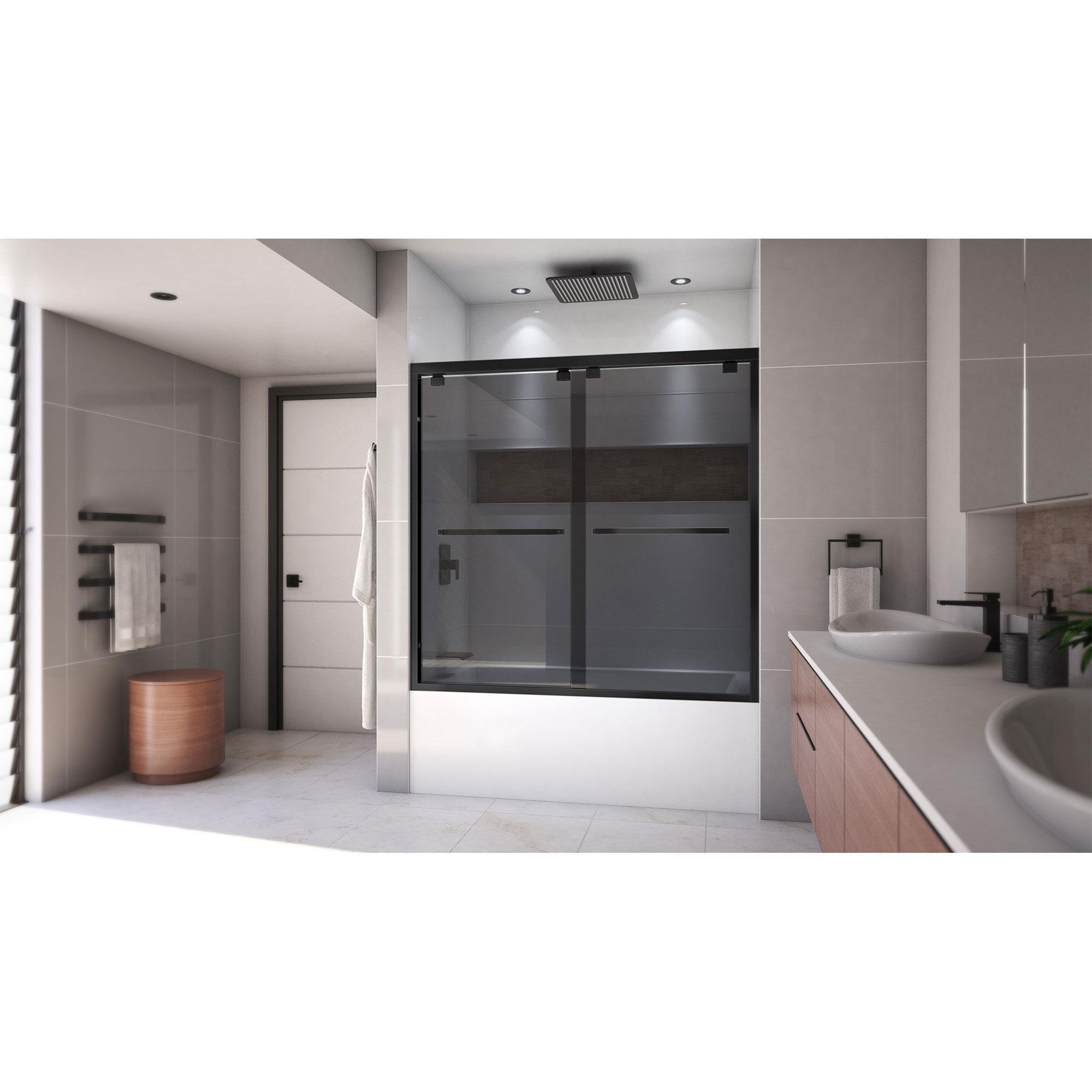 DreamLine Encore 56-60 in. W x 58 in. H Semi-Frameless Bypass Sliding Tub Door