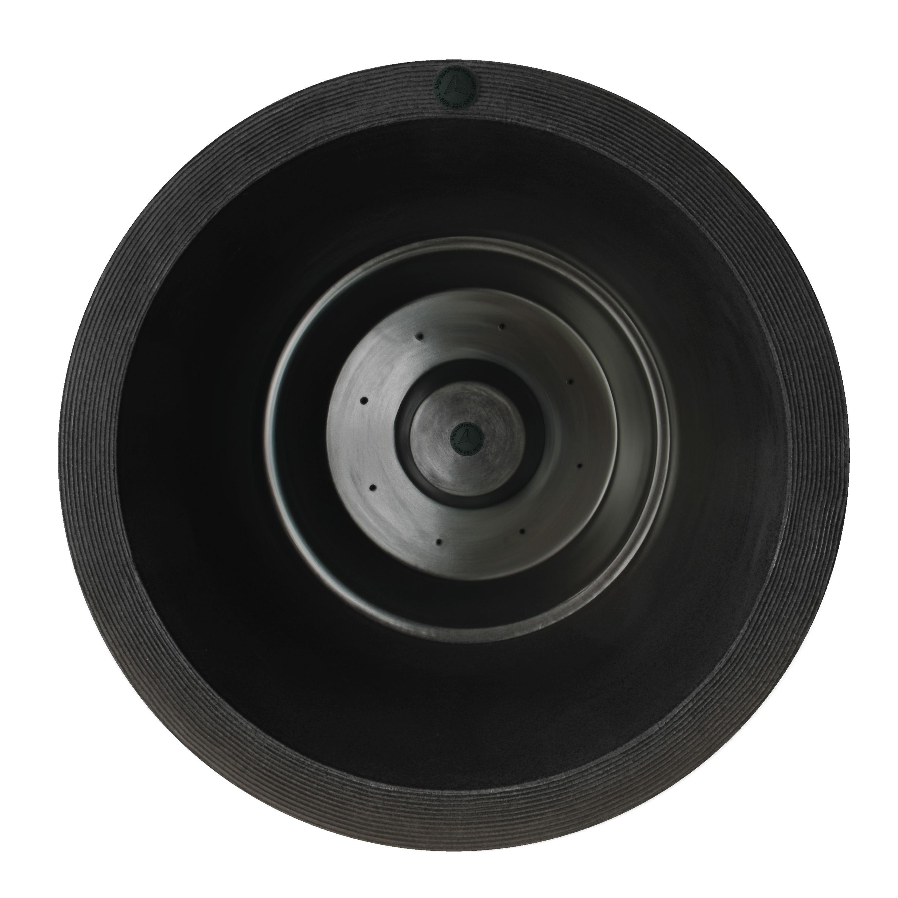 Algreen 89203 21 x 20 x 20 in. Olympus Self Watering Planter, Black
