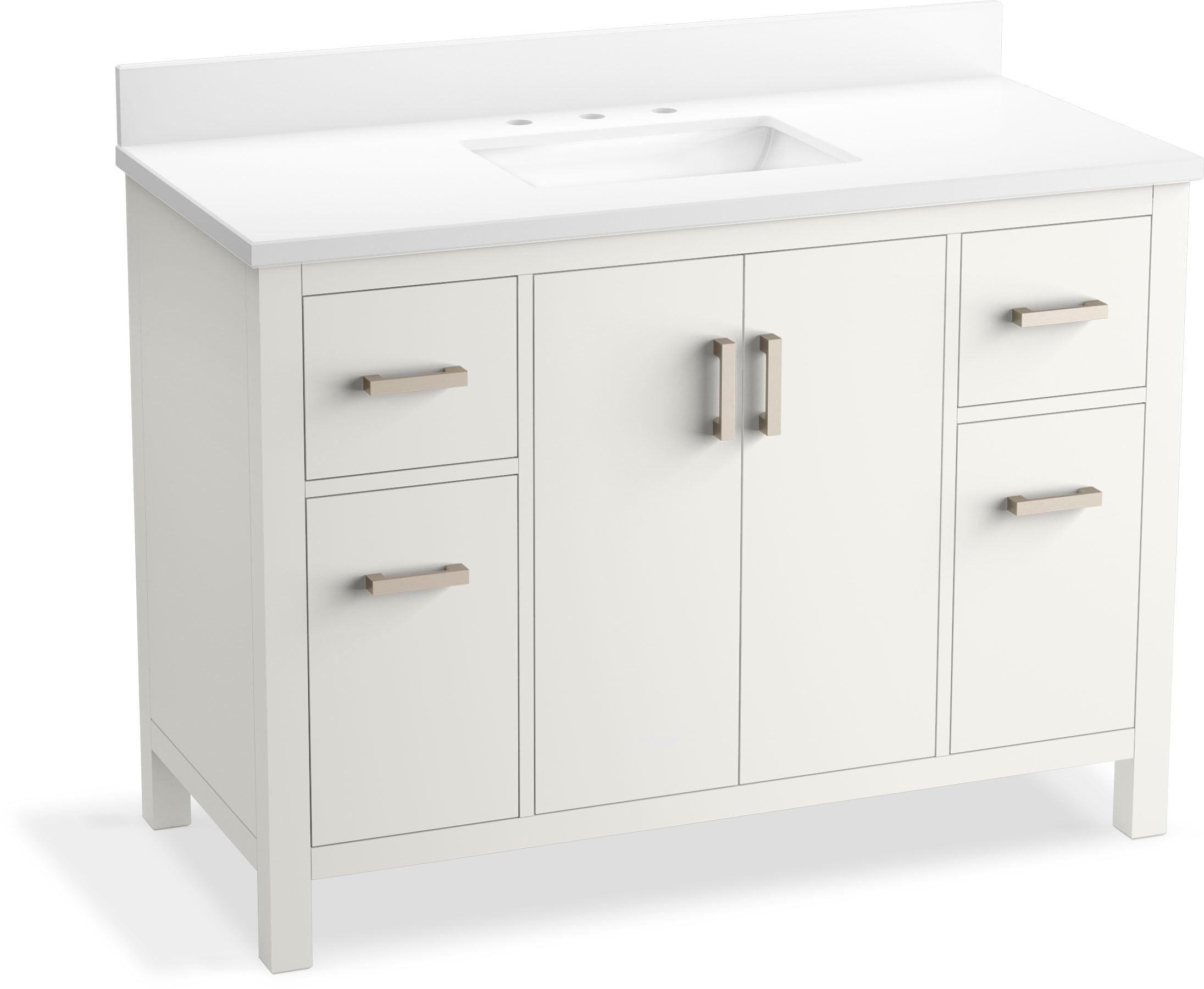 Kresla 48 In. Bathroom Vanity Cabinet With Sink And Quartz Top