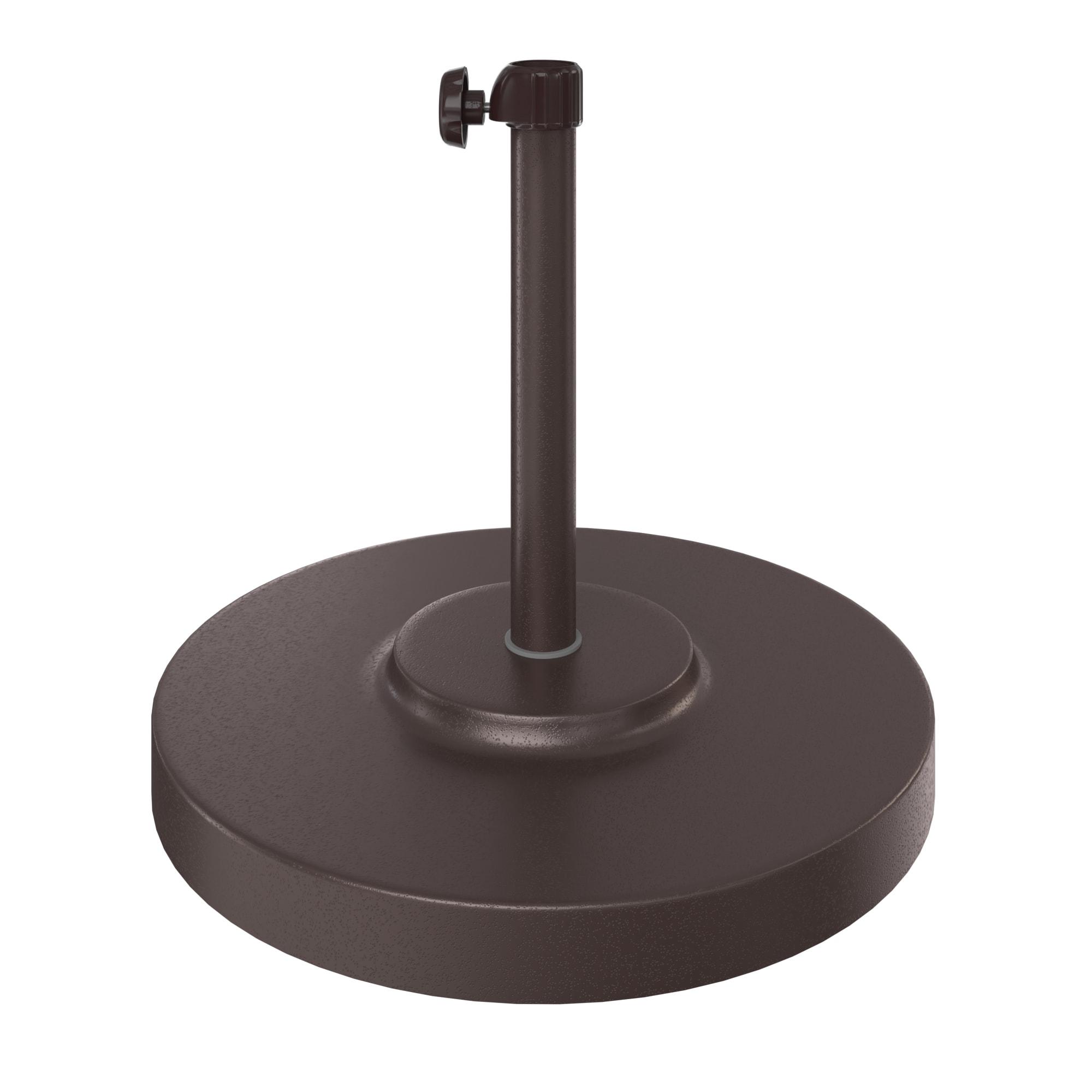 California Umbrella 50LBS Umbrella Base with Steel Cover with Concrete Bronze