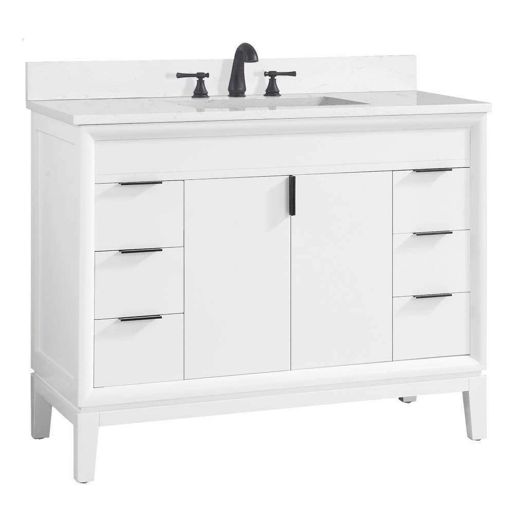 Zeb 43'' Single Bathroom Vanity with Marble Top