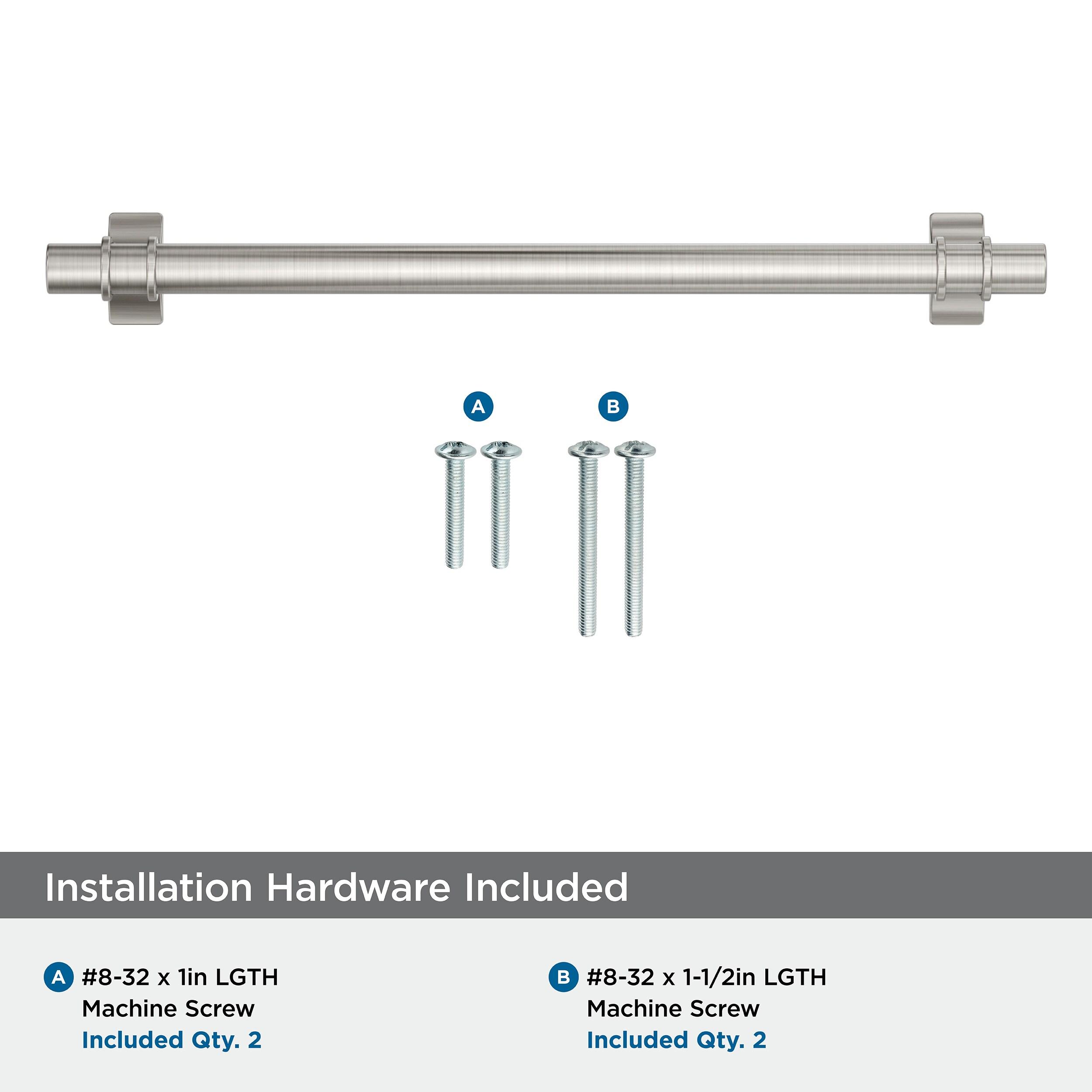 Amerock Davenport 7-9/16 inch (192mm) Center-to-Center Satin Nickel Cabinet Pull
