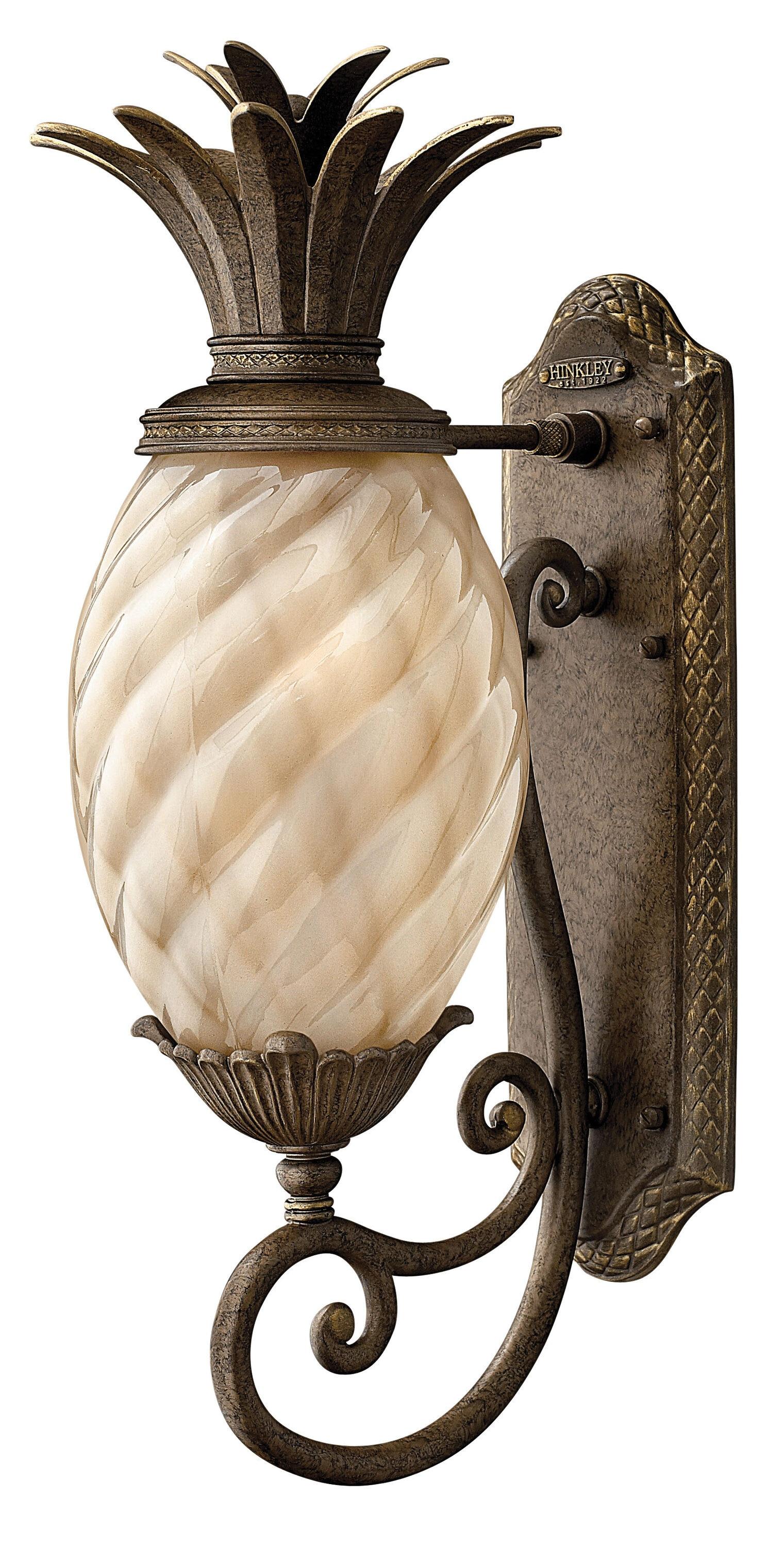 Plantation Bronze 1 - Bulb Outdoor Wall Lantern