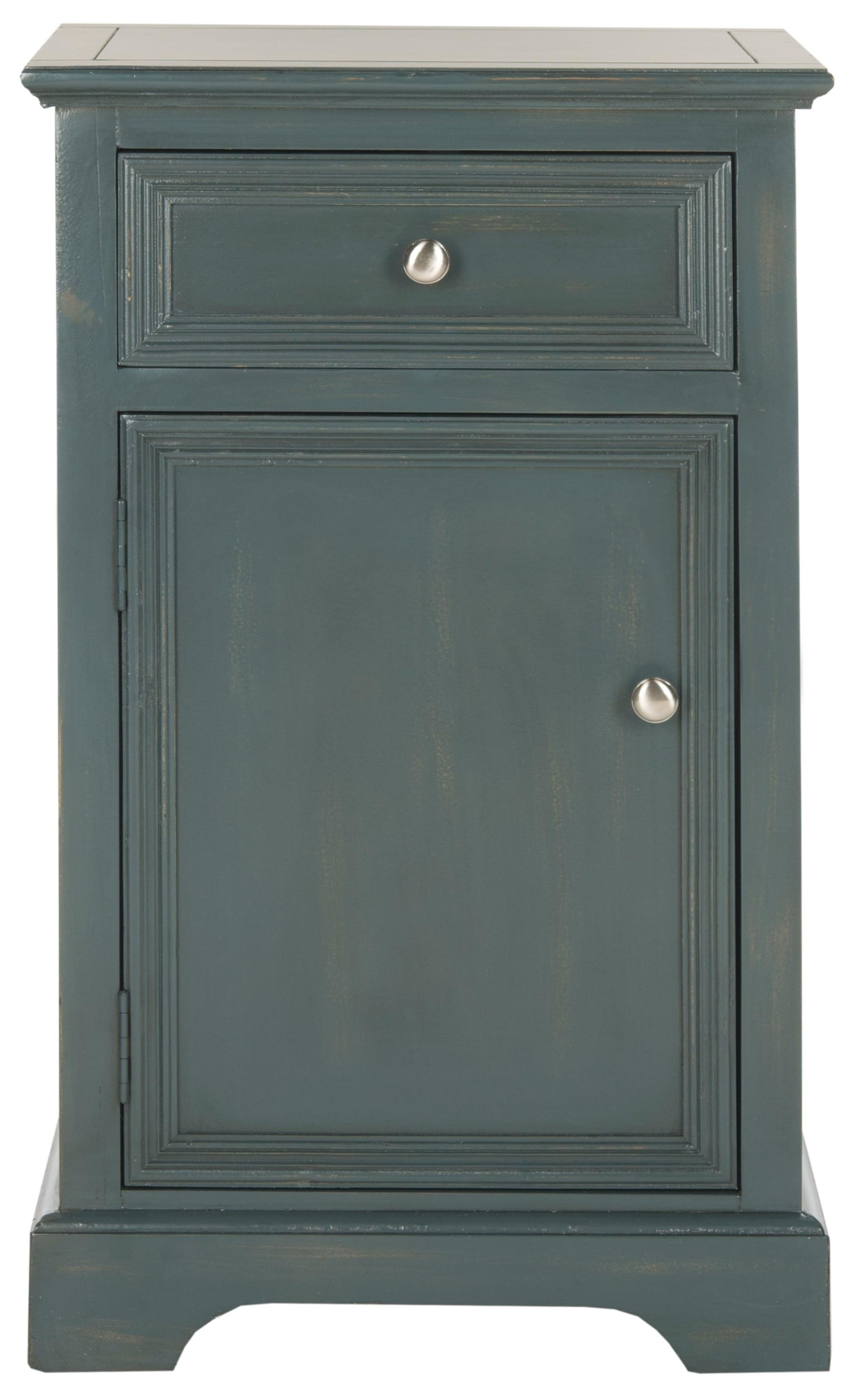 Jarome Nightstand with Storage - Dark Teal - Safavieh.