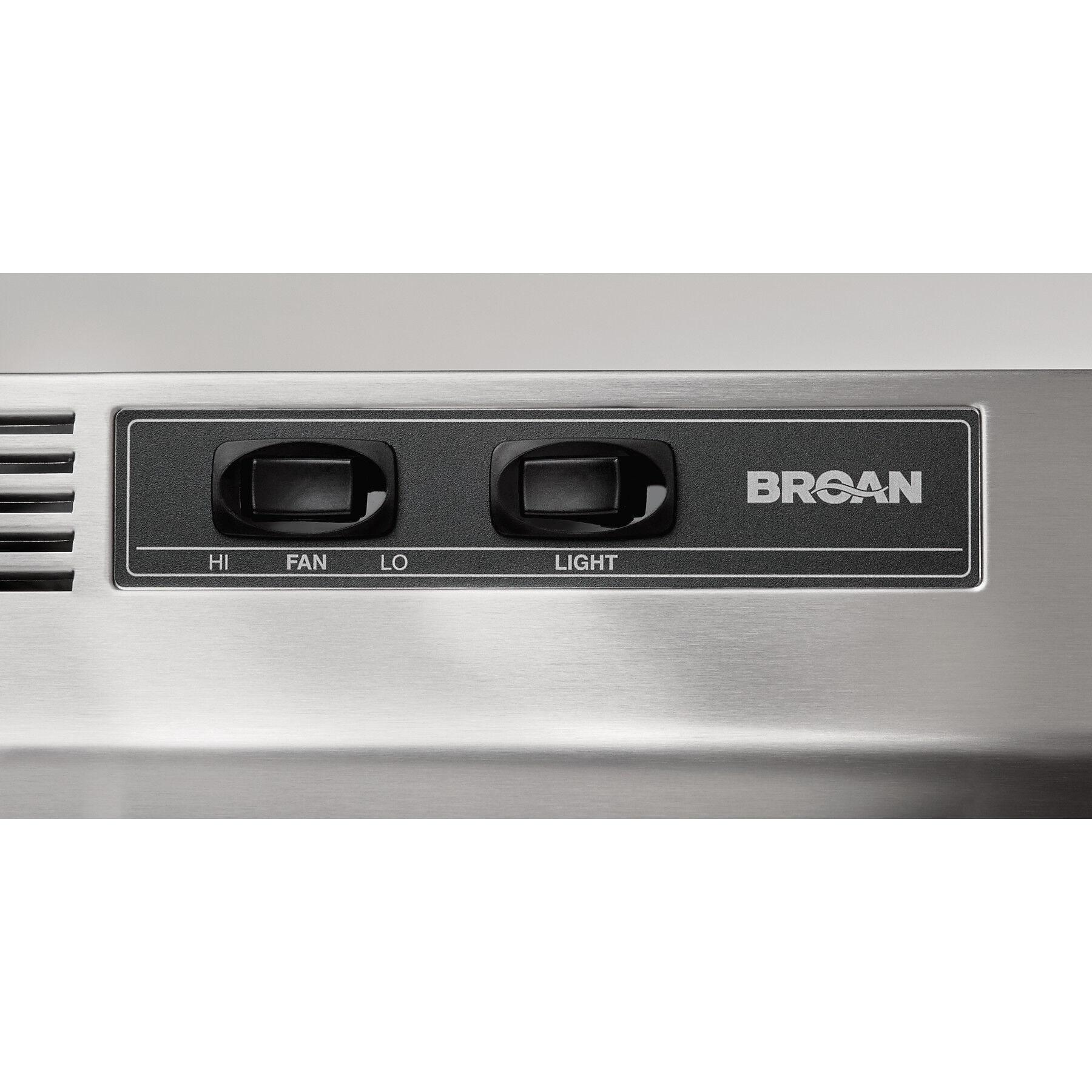 Broan NuTone Broan NuTone 36" Steel 190 CFM Ductless (Non-Vented) Under Cabinet Range Hood with Charcoal Filter 413604