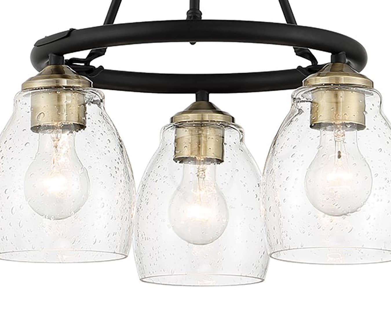 2437-878-Minka Lavery-Winsley - 3 Light Chandelier-18.13 Inches Tall and 17 Inches Wide-Coal/Stained Brass Finish    -Traditional Installation