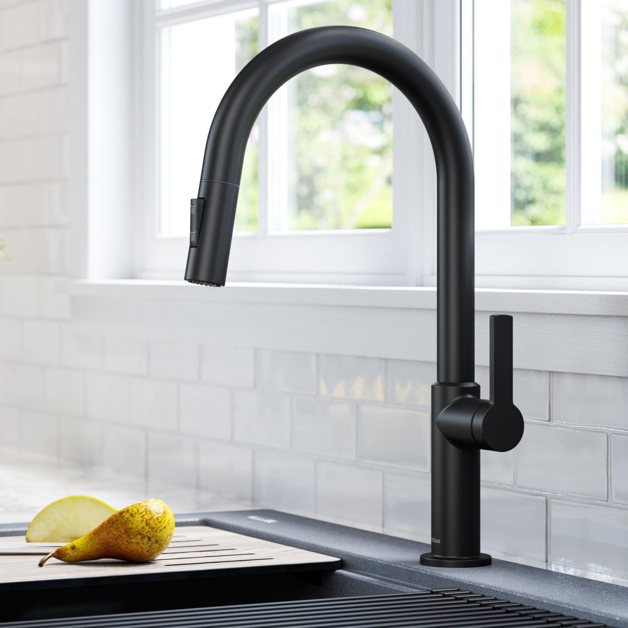 KRAUS Oletto Single Handle Pull Down Kitchen Faucet