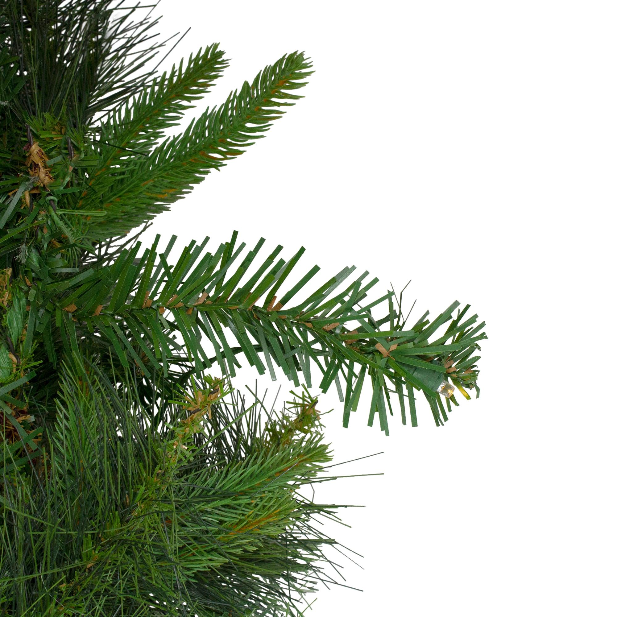 Northlight Seasonal 6' x 14" Pre-Lit Ashcroft Cashmere Pine Artificial Christmas Garland - Warm White LED Lights