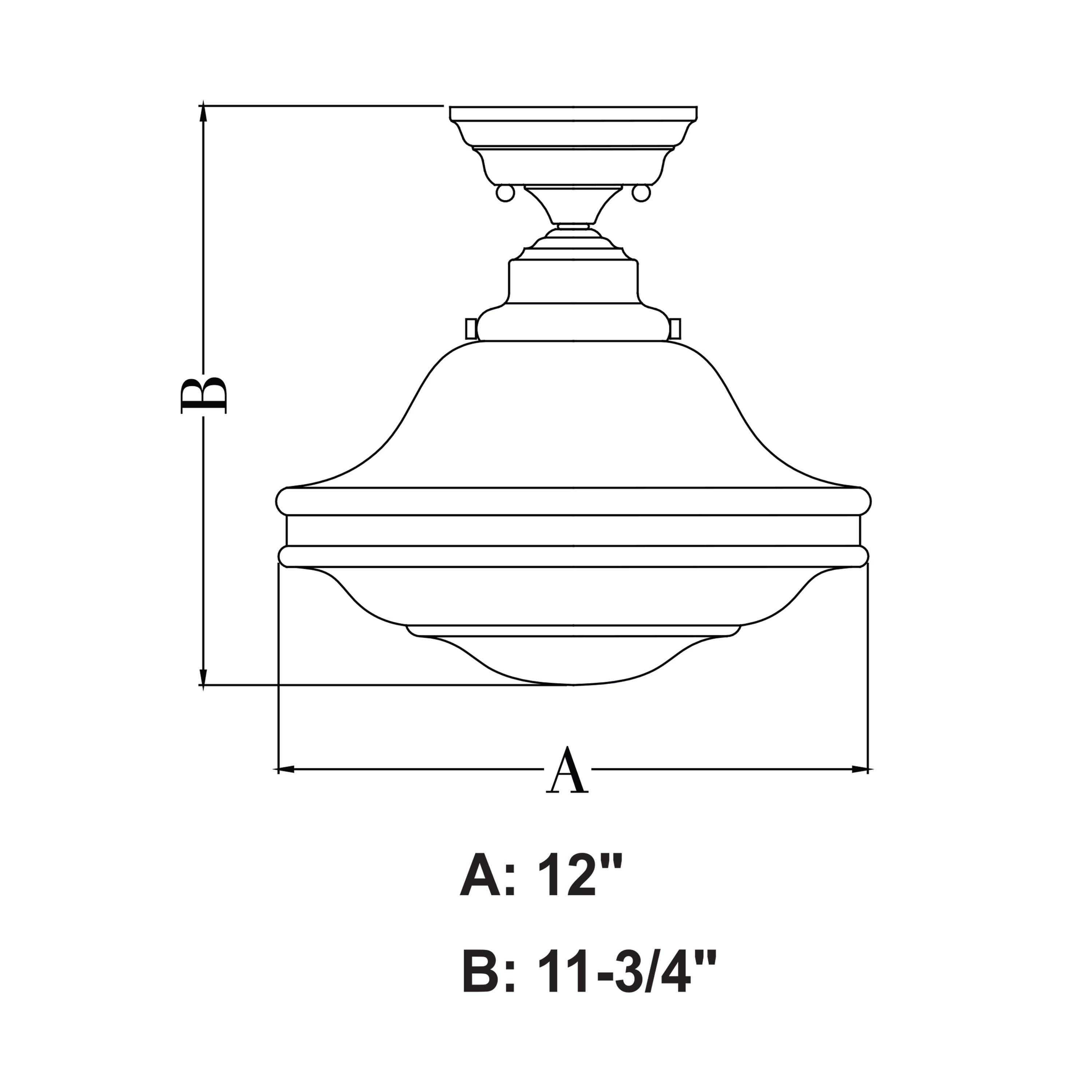 Vaxcel Huntley 1 - Light Flush Mount in  Oil Rubbed Bronze