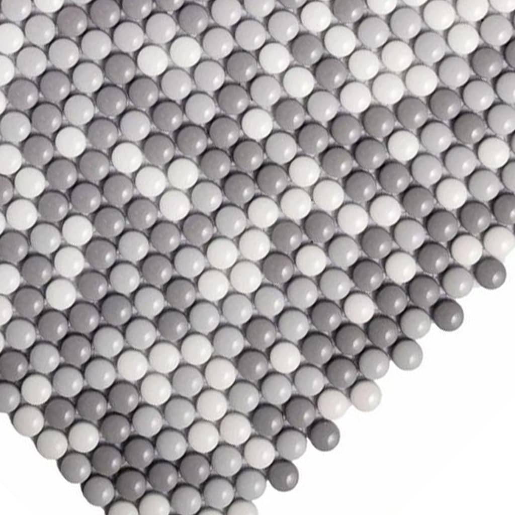 5 pack White and Gray 12.5-in X 12.8-in Recycled Glass Mosaic Floor and Wall Tile (5.56 sq ft/case)