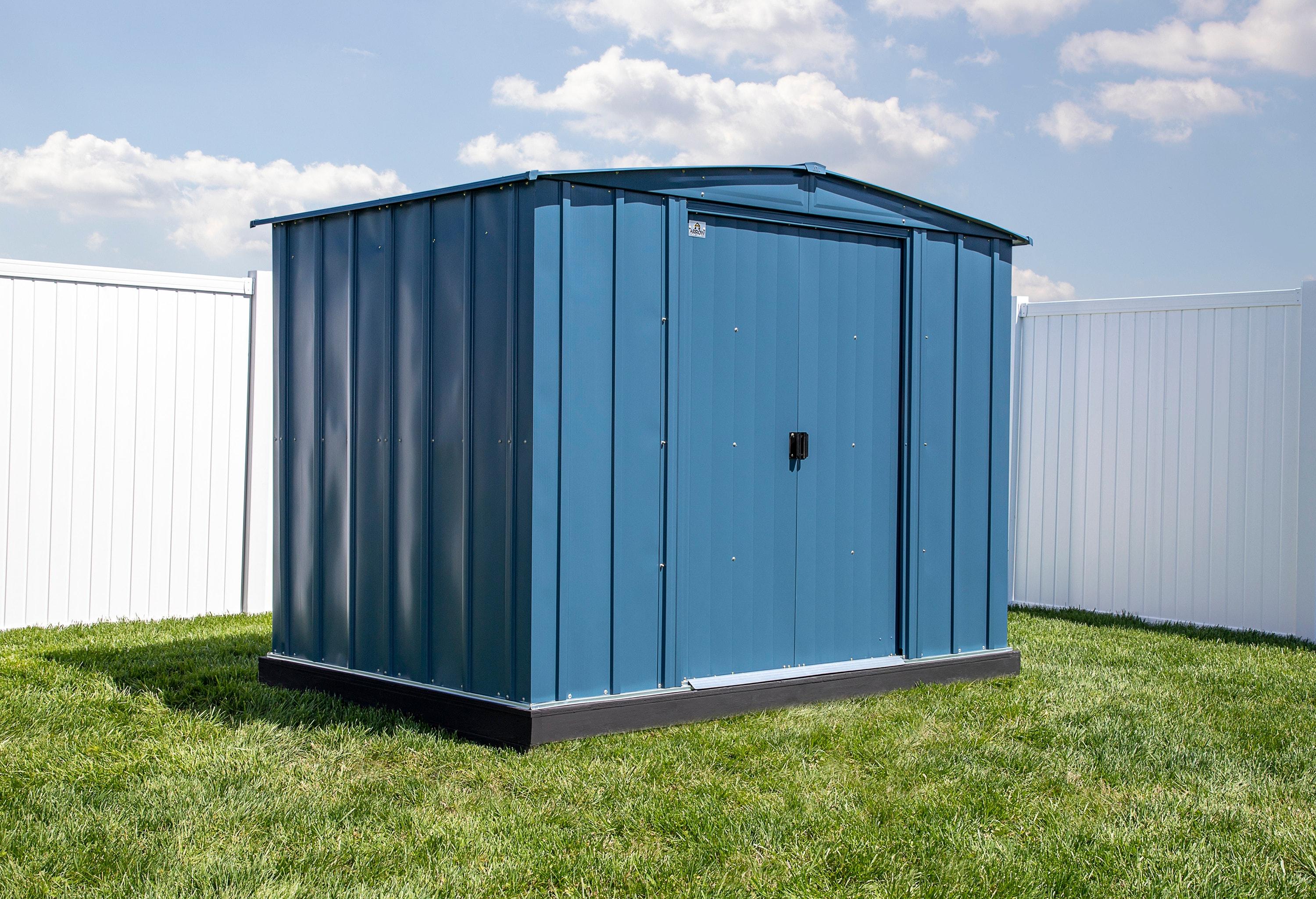 Arrow 8 ft. W x 6 ft. D Galvanized Steel Storage Shed