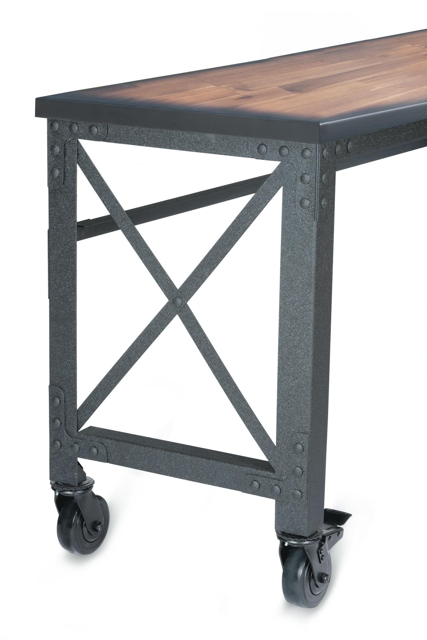 Duramax Building Products Solid Wood Top Metal Base Desk Shell