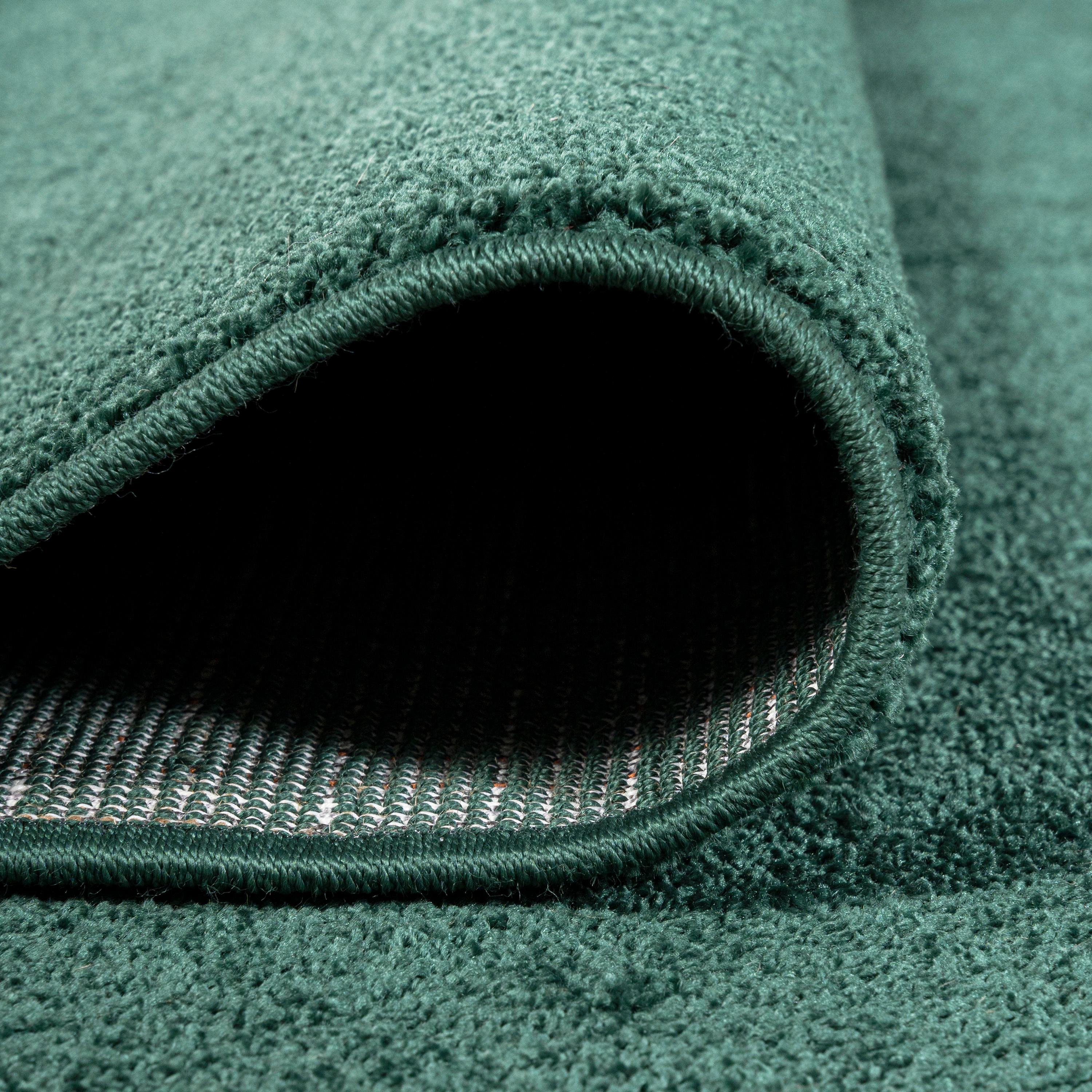 Haze Solid Low-Pile Emerald 10 ft. x 14 ft. Area rug -JONATHAN Y