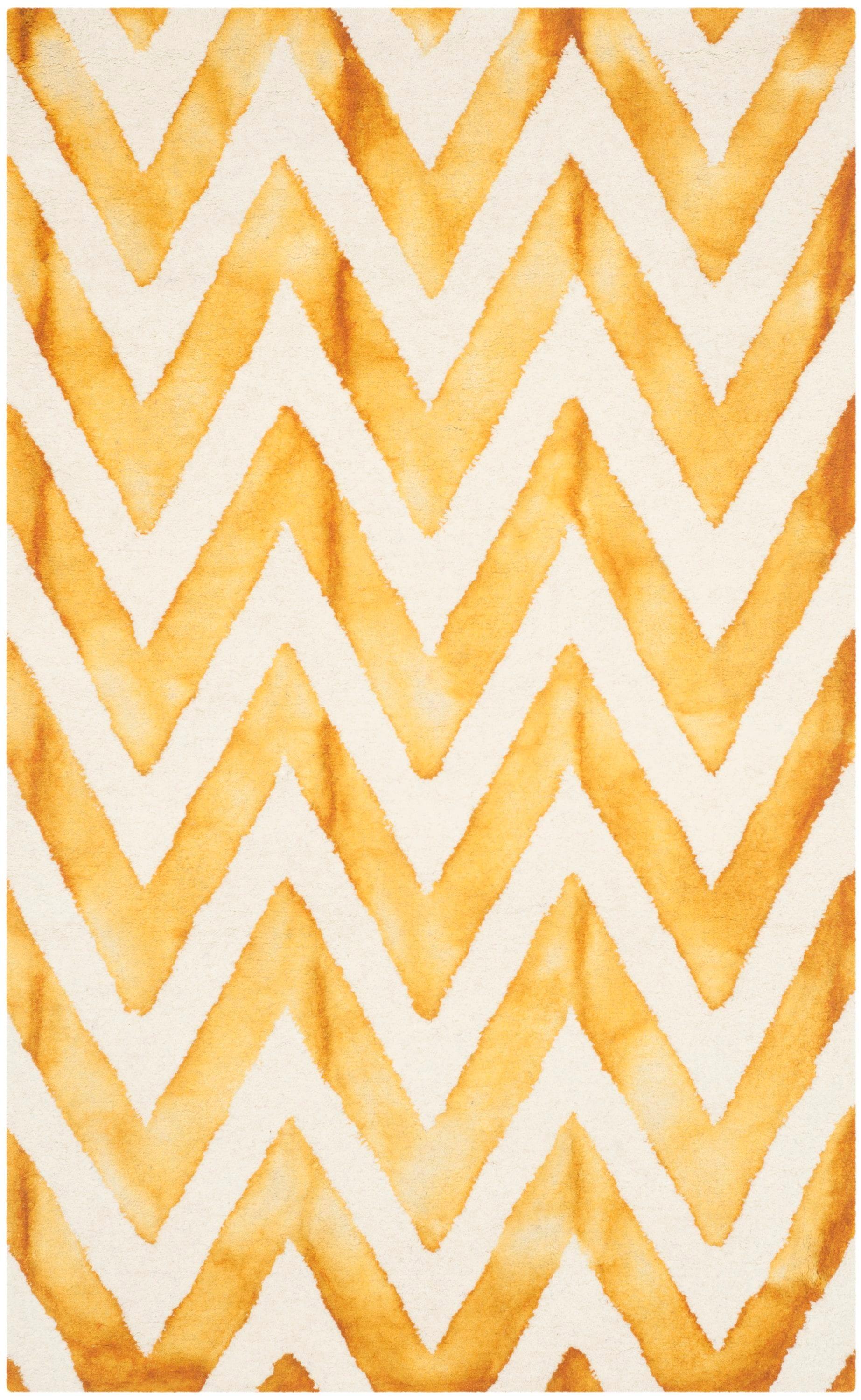 Dip Dye DDY715 Hand Tufted Area Rug - Ivory/Gold - 3'x5' - Safavieh.