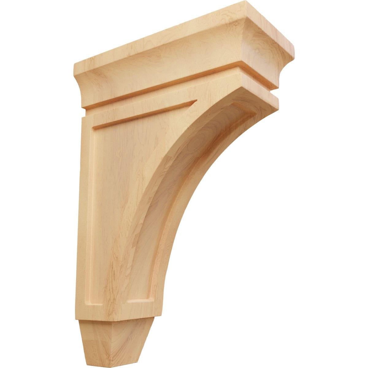 Small Natural Red Oak Wood Corbel Bracket