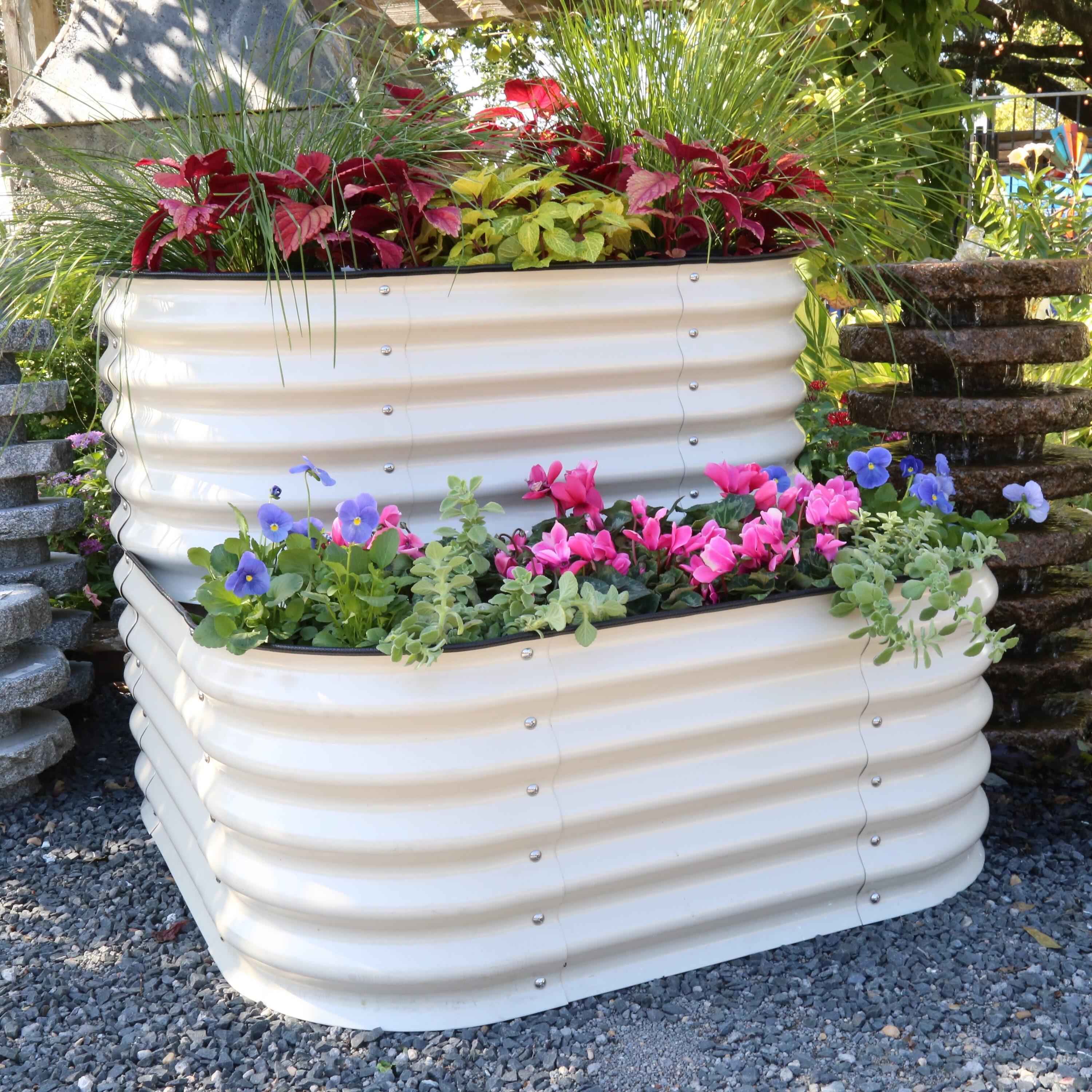 Vego Garden Cascading Metal Outdoor Raised Garden Bed