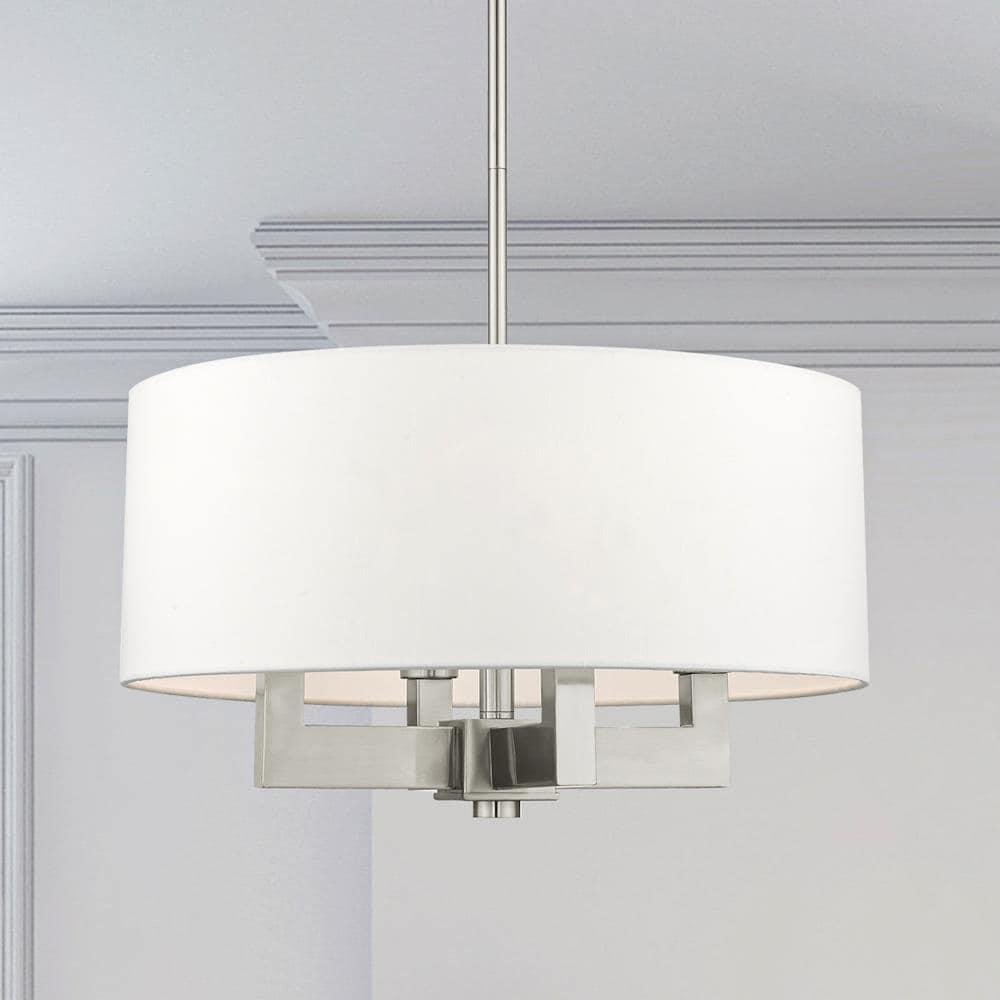 Livex Lighting Cresthaven 4 - Light Chandelier in  Brushed Nickel