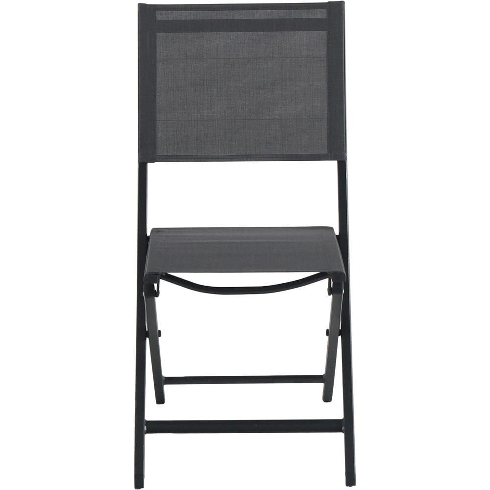 Hanover Cameron 7-Piece Expandable Dining Set with 6 Folding Sling Chairs and a 40" x 94" Table