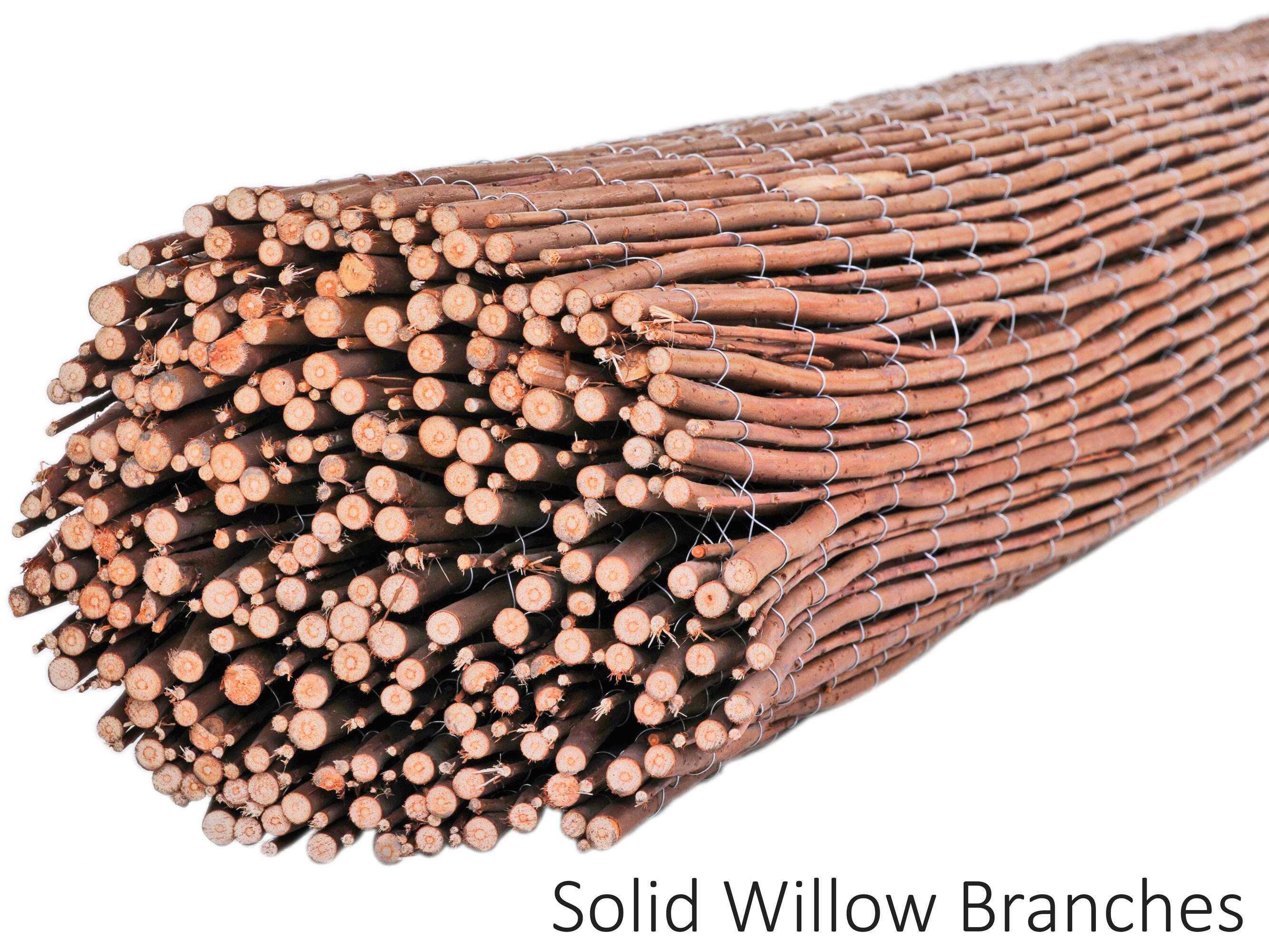 Backyard X-Scapes Natural Willow Rolled Panel Fence Decorative Fencing Natural 6' H x 16' L