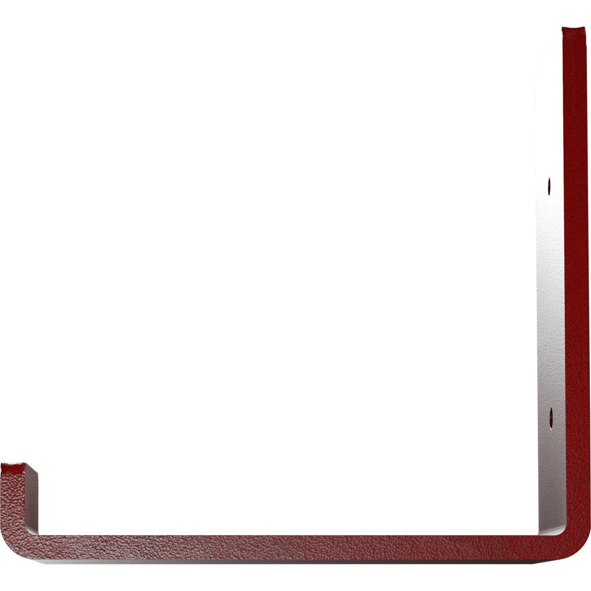 Ekena Millwork 2"W x 6"D x 5 1/2"H Steel Hanging Shelf Bracket, Hammered Bright Red