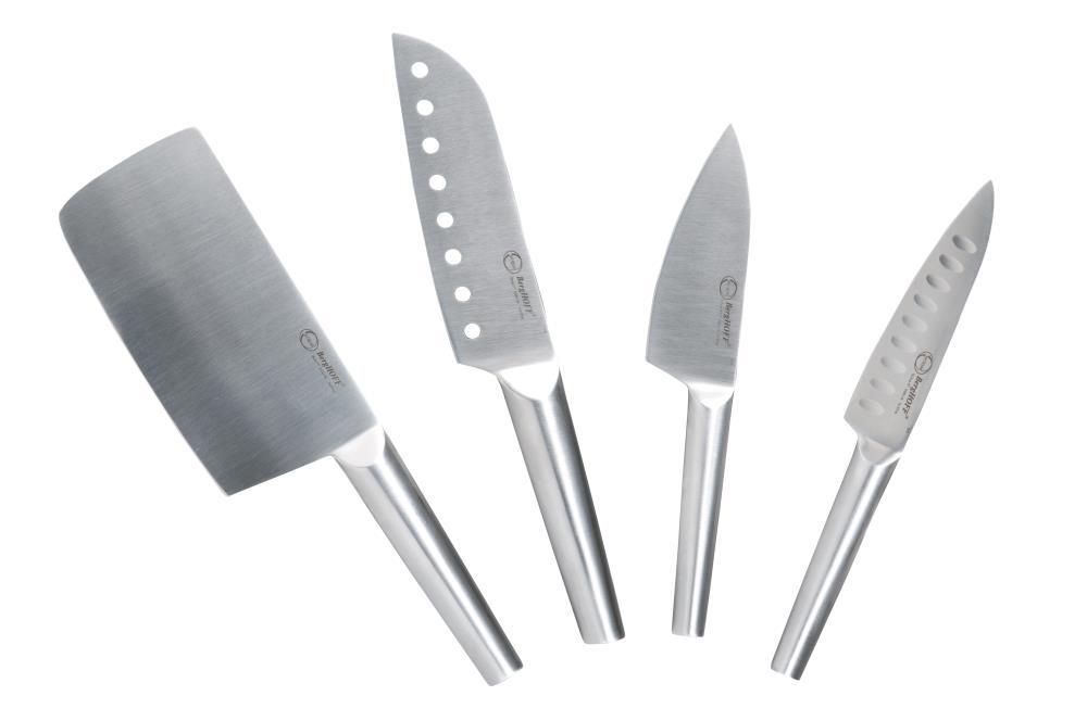 BergHOFF BergHOFF International Straight 4pc Stainless Steel Santoku Knife Set