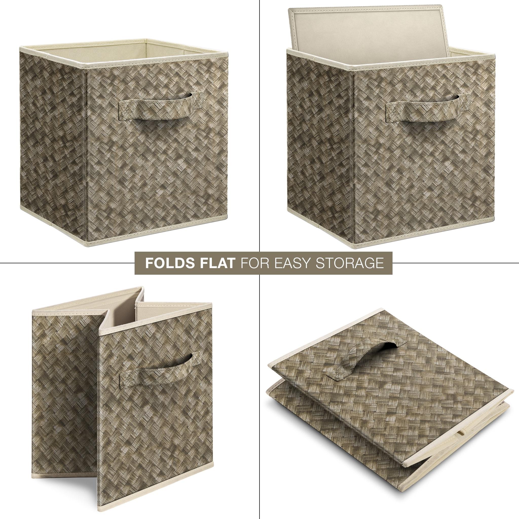 Sorbus Sorbus 4 Pack 11" Foldable Fabric Storage Cube Bins with Handles