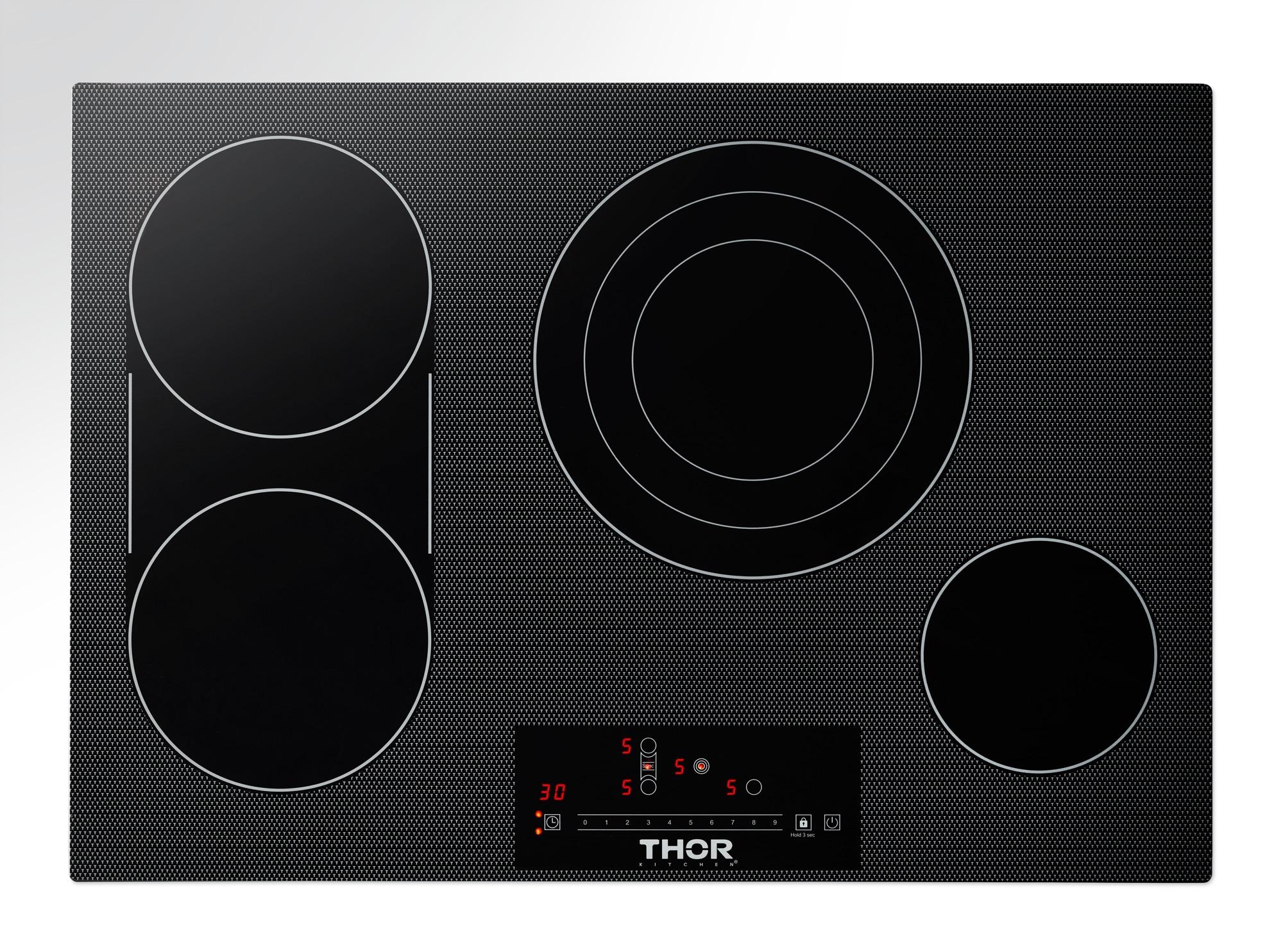 Thor Kitchen Tec30 30" Wide 4 Burner Electric Cooktop - Black