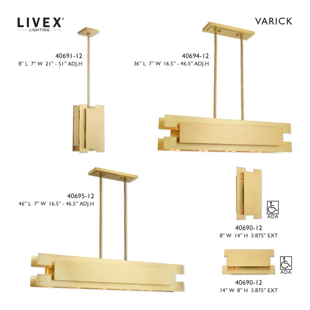 Livex Lighting - Varick - 5 Light Linear Chandelier in Contemporary Style - 7
