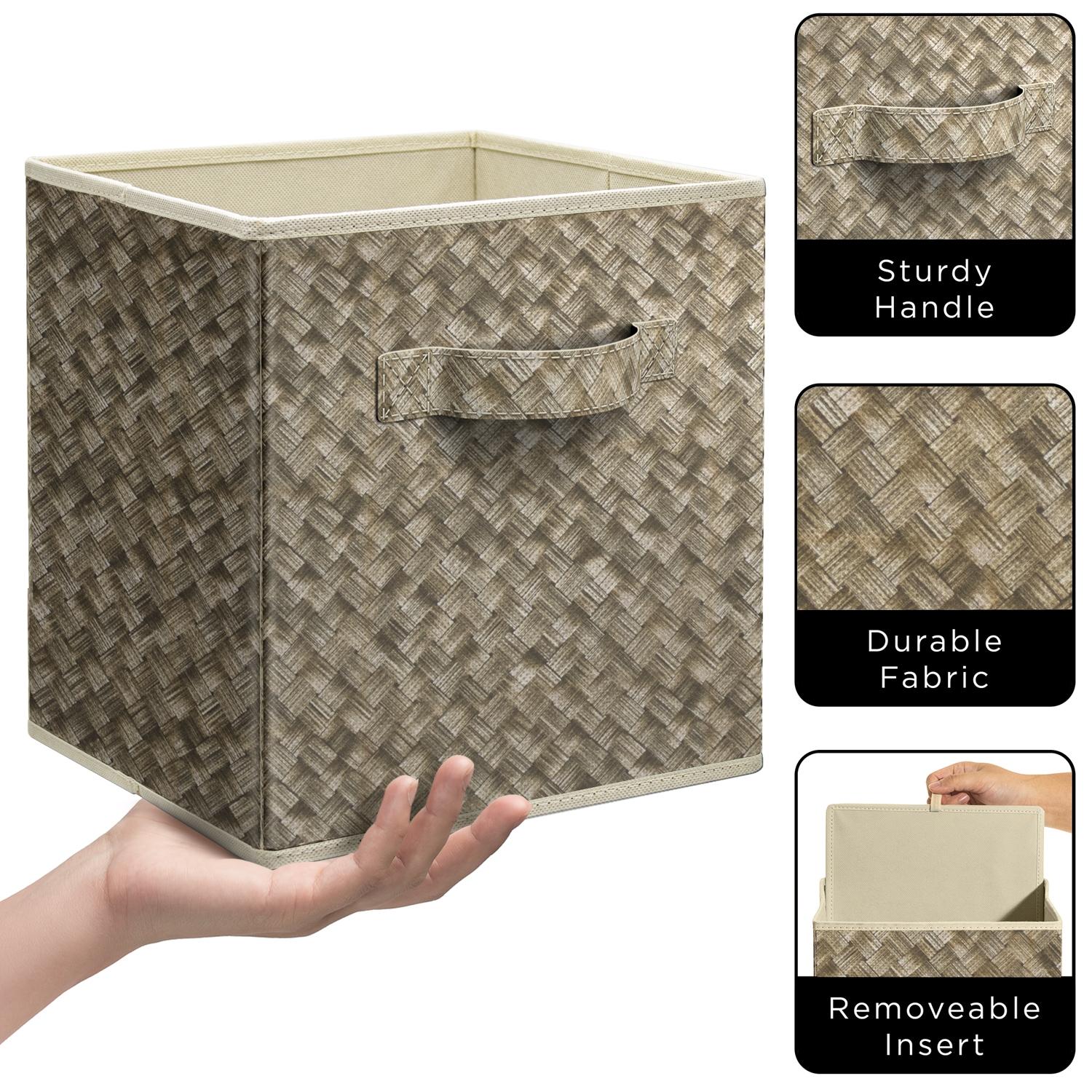 Sorbus Sorbus 4 Pack 11" Foldable Fabric Storage Cube Bins with Handles