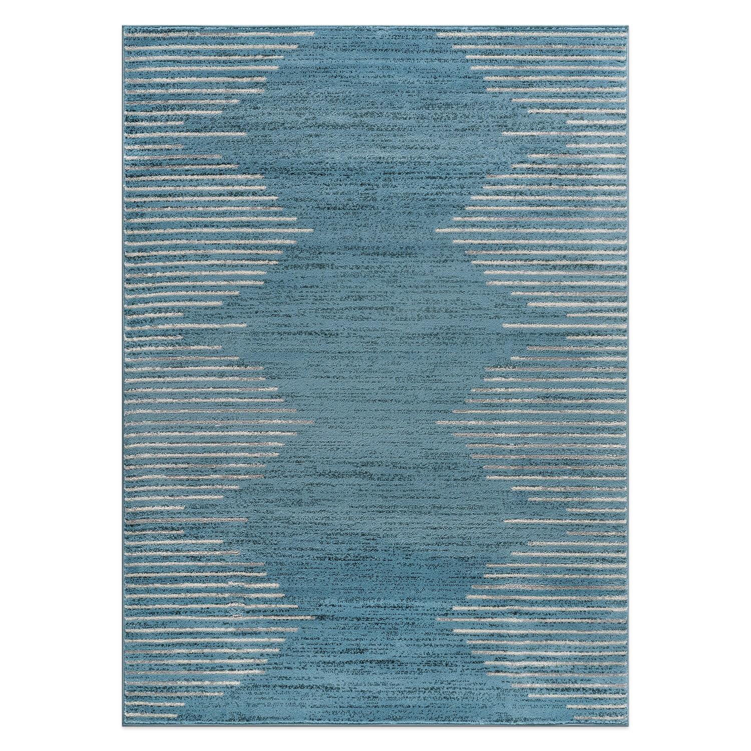World Rug Gallery Bohemian Stripe Indoor Area Rug - BLUE 7'10"x10'