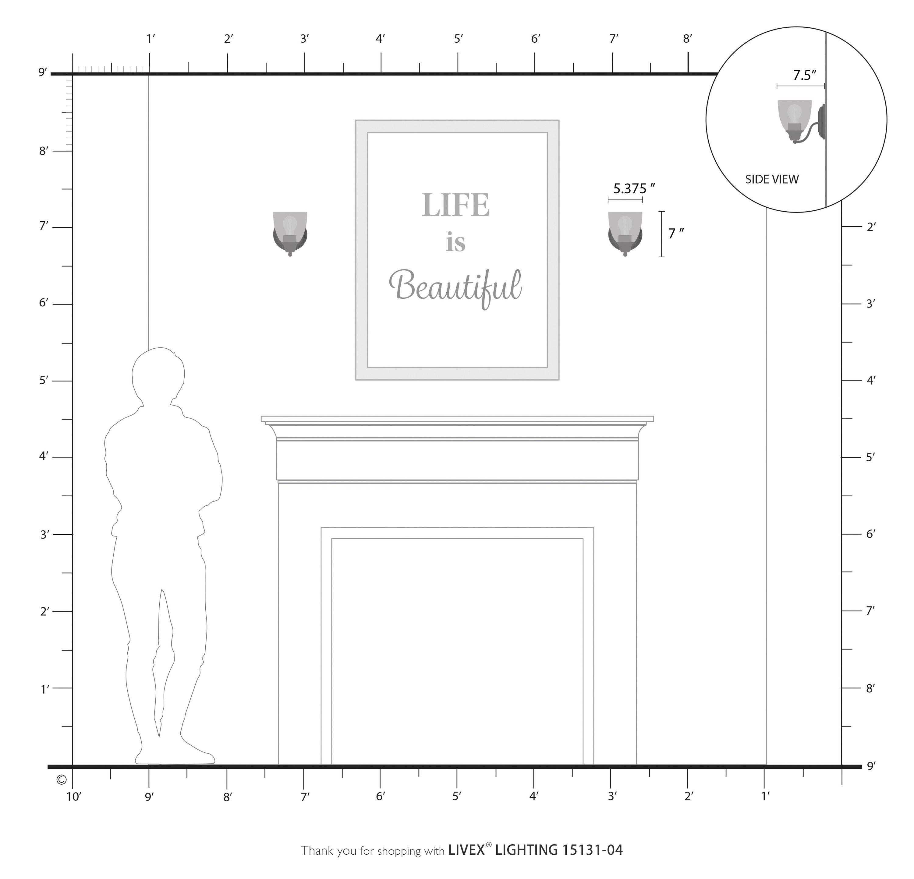 Livex Lighting Montgomery 1 - Light Vanity in  Black