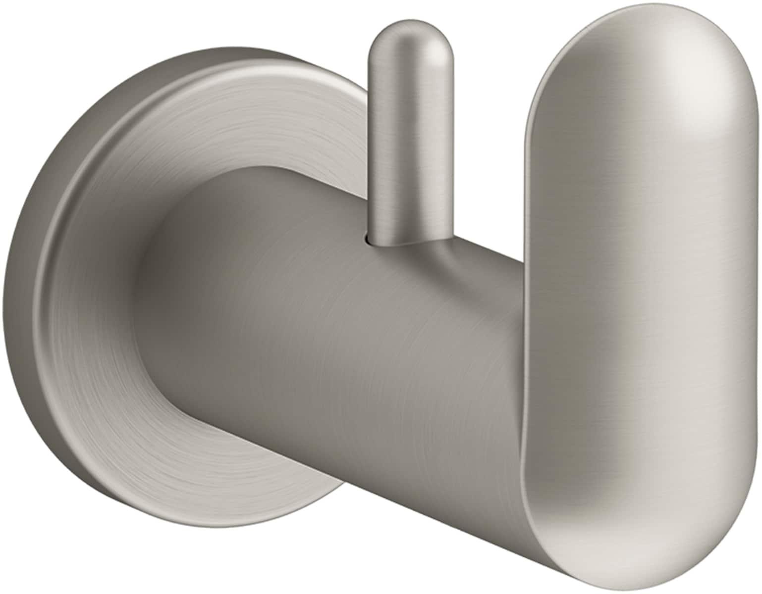 KOHLER Kumin Vibrant Brushed Nickel Single-Hook Wall Mount Towel Hook