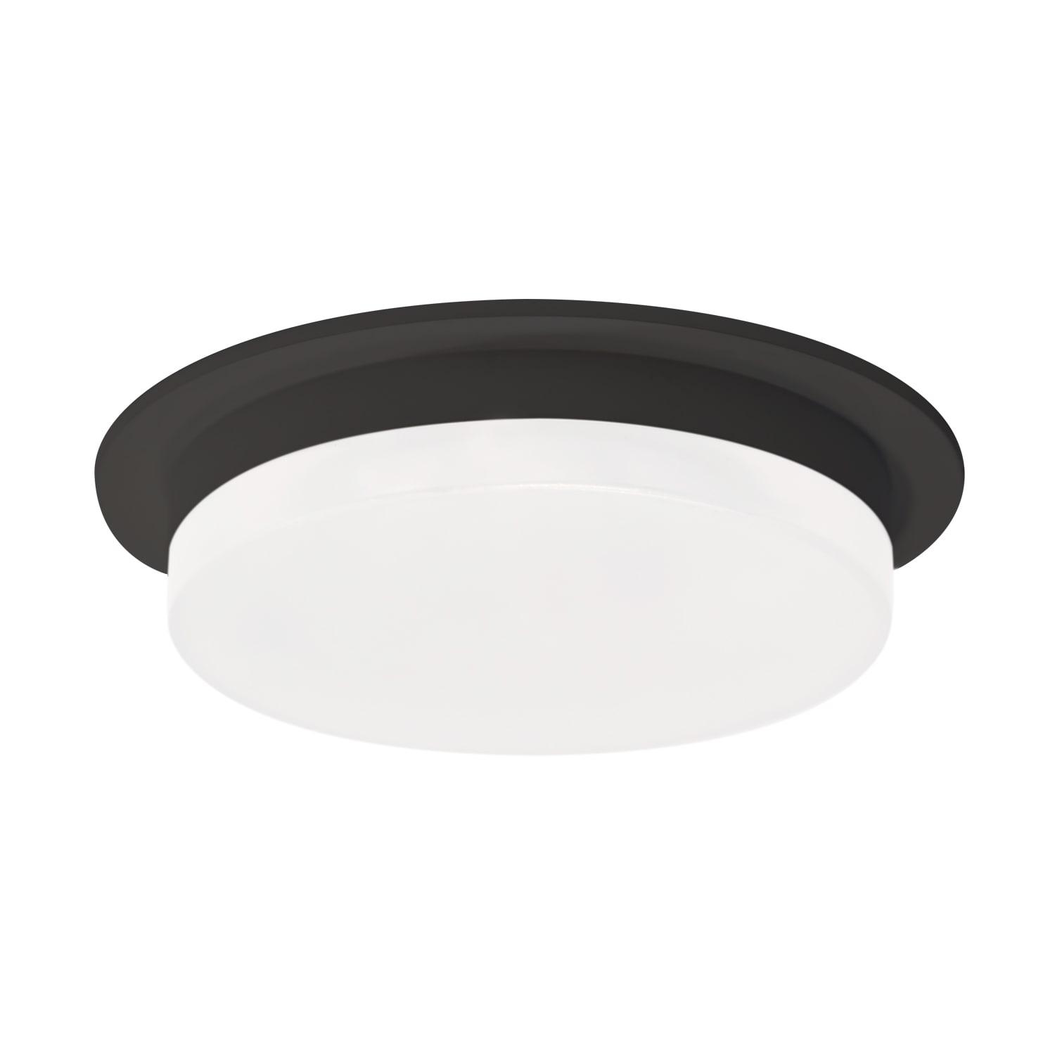 Stockton Slim Black Aluminum LED Drum Flush Mount