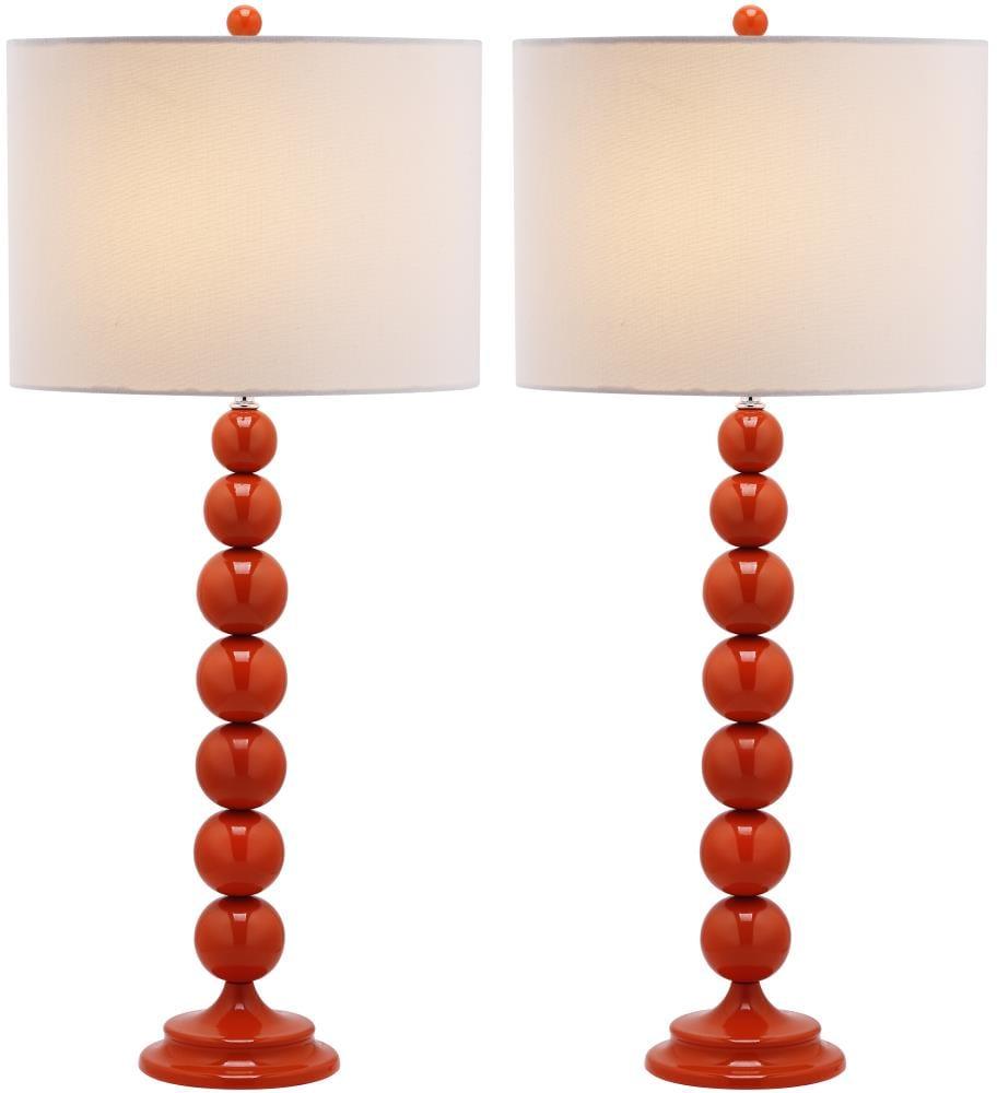 Jenna Stacked Ball Lamp (Set of 2) - Blood Orange - Safavieh.