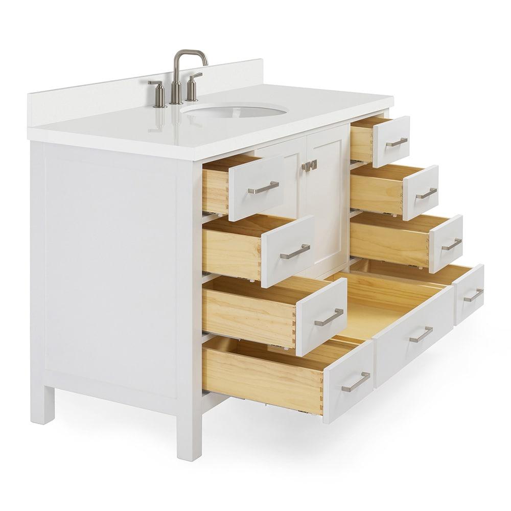 Ariel A055swqovo Cambridge 55" Free Standing Single Basin Vanity Set - White