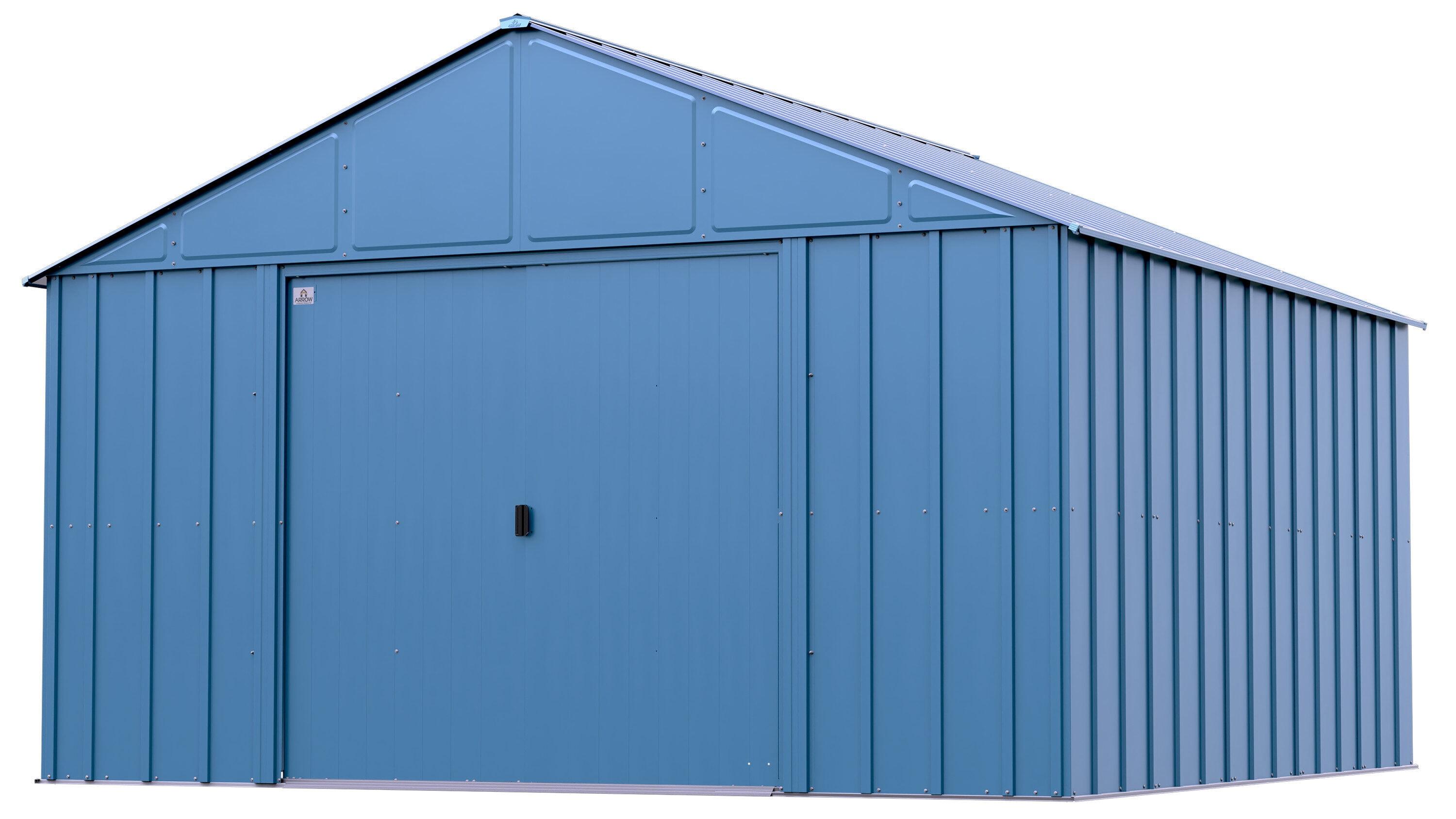 12 ft. W x 12 ft. D Galvanized Steel Storage Shed
